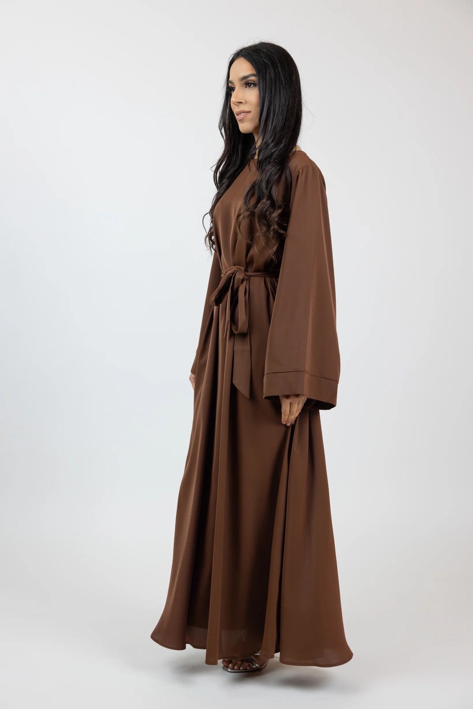 Open Sleeve Abaya - Shades of Brown - Image 18