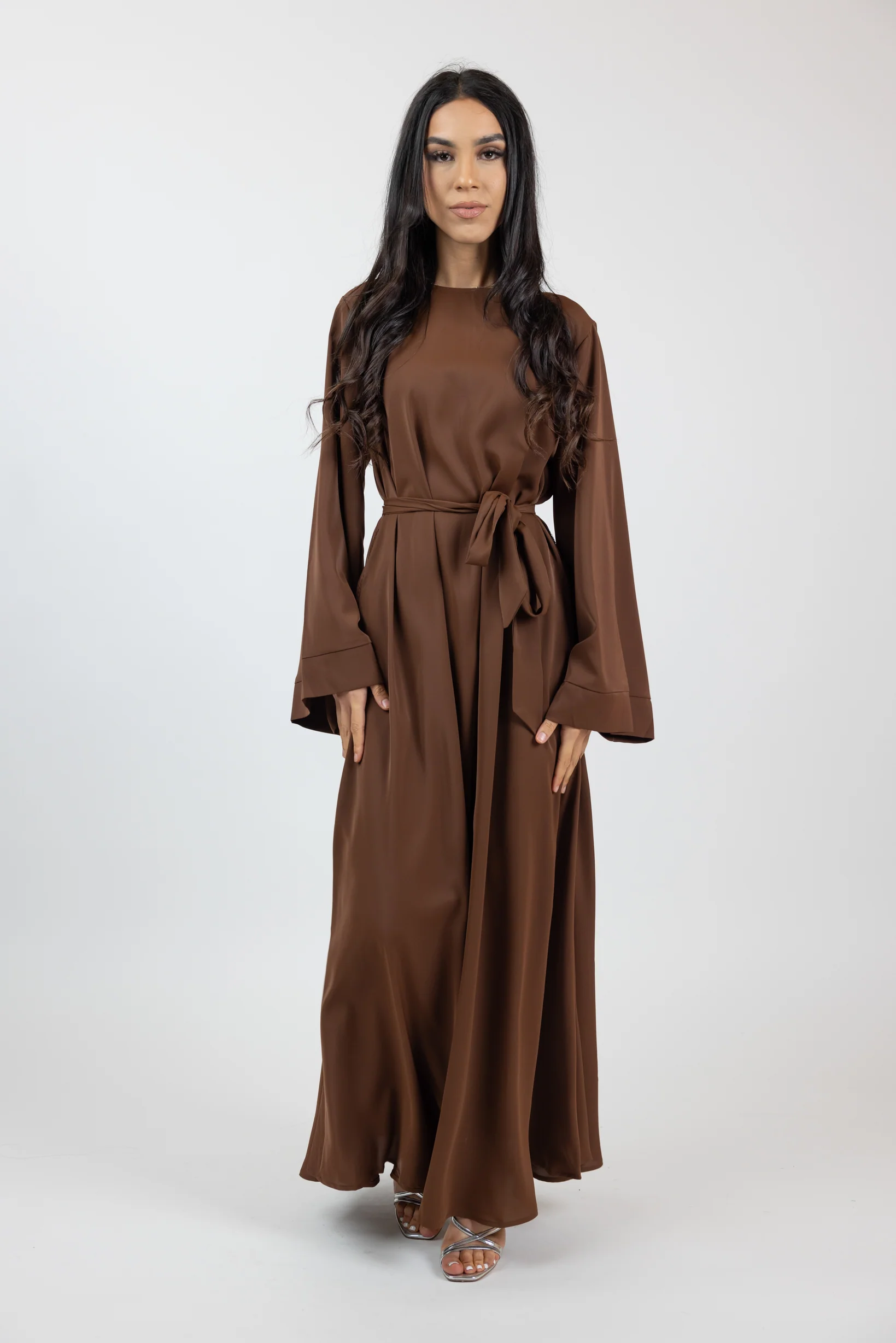 Open Sleeve Abaya - Shades of Brown - Image 19