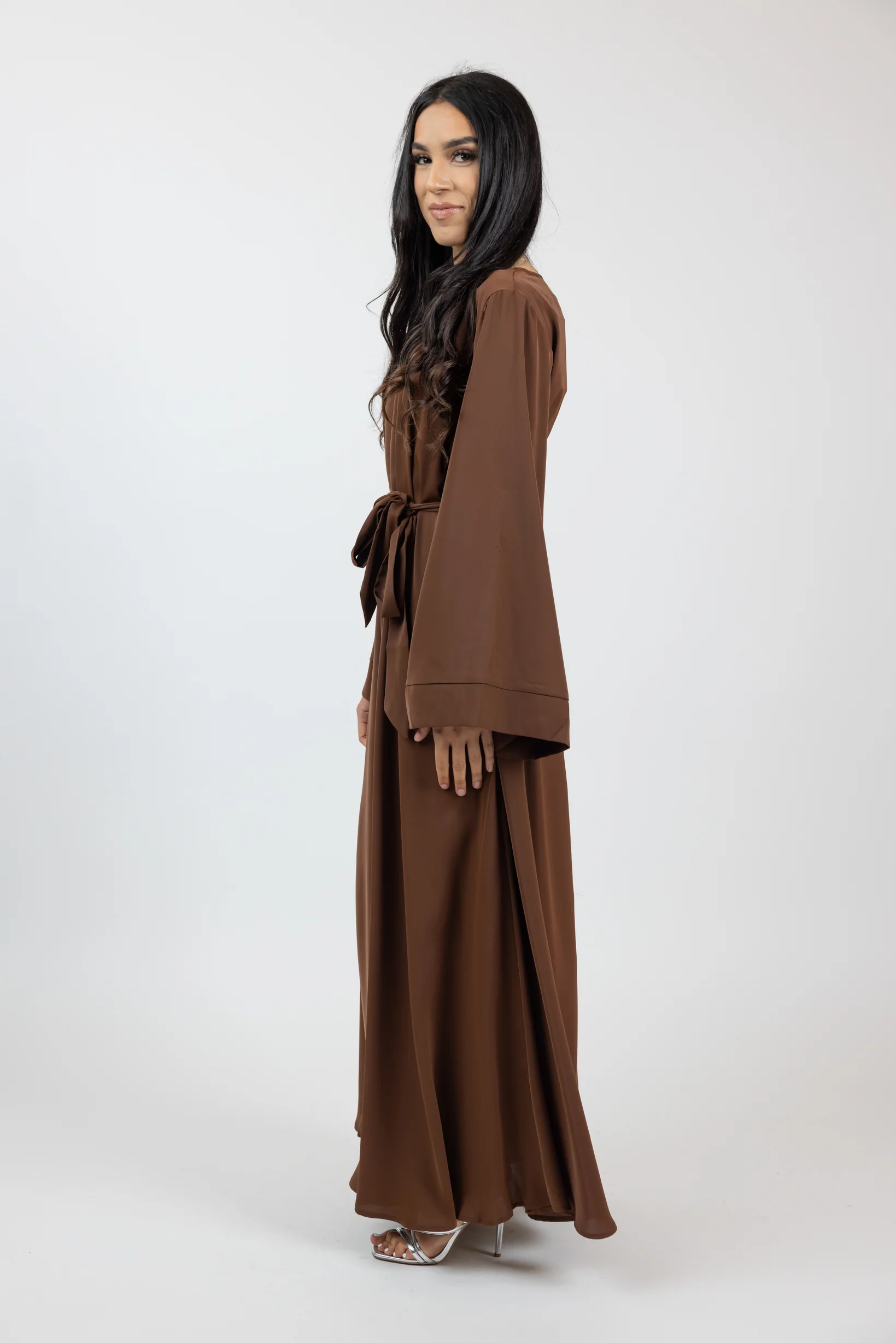 Open Sleeve Abaya - Shades of Brown - Image 21