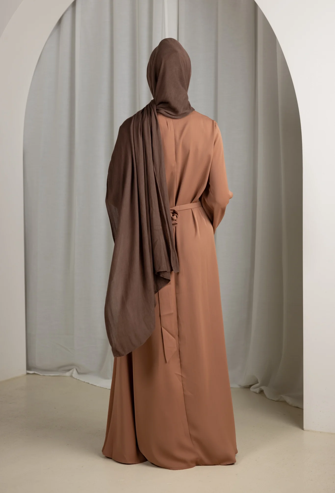 Open Sleeve Abaya - Shades of Brown - Image 24