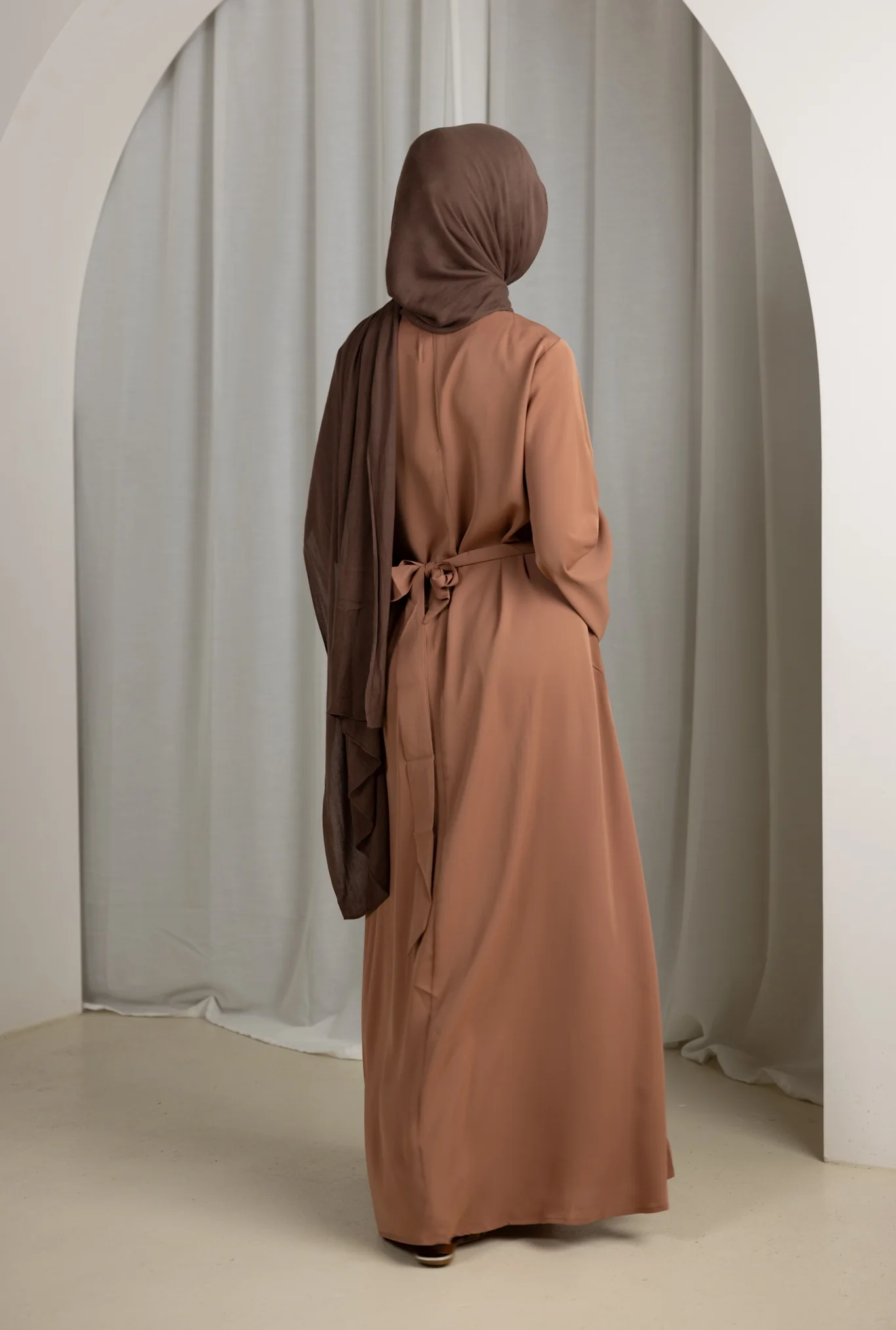 Open Sleeve Abaya - Shades of Brown - Image 26