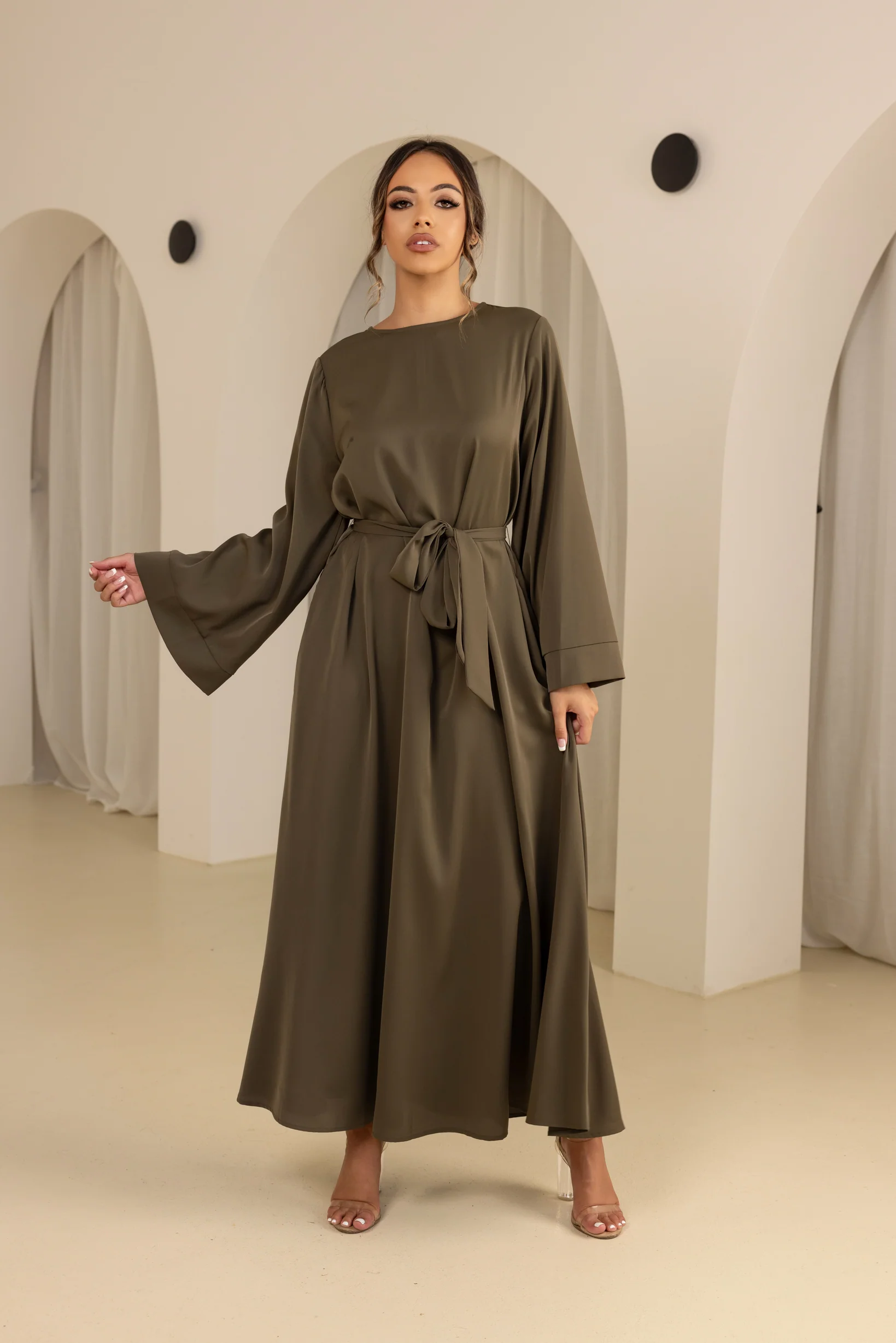Open Sleeve Abaya - Shades of Green - Image 13