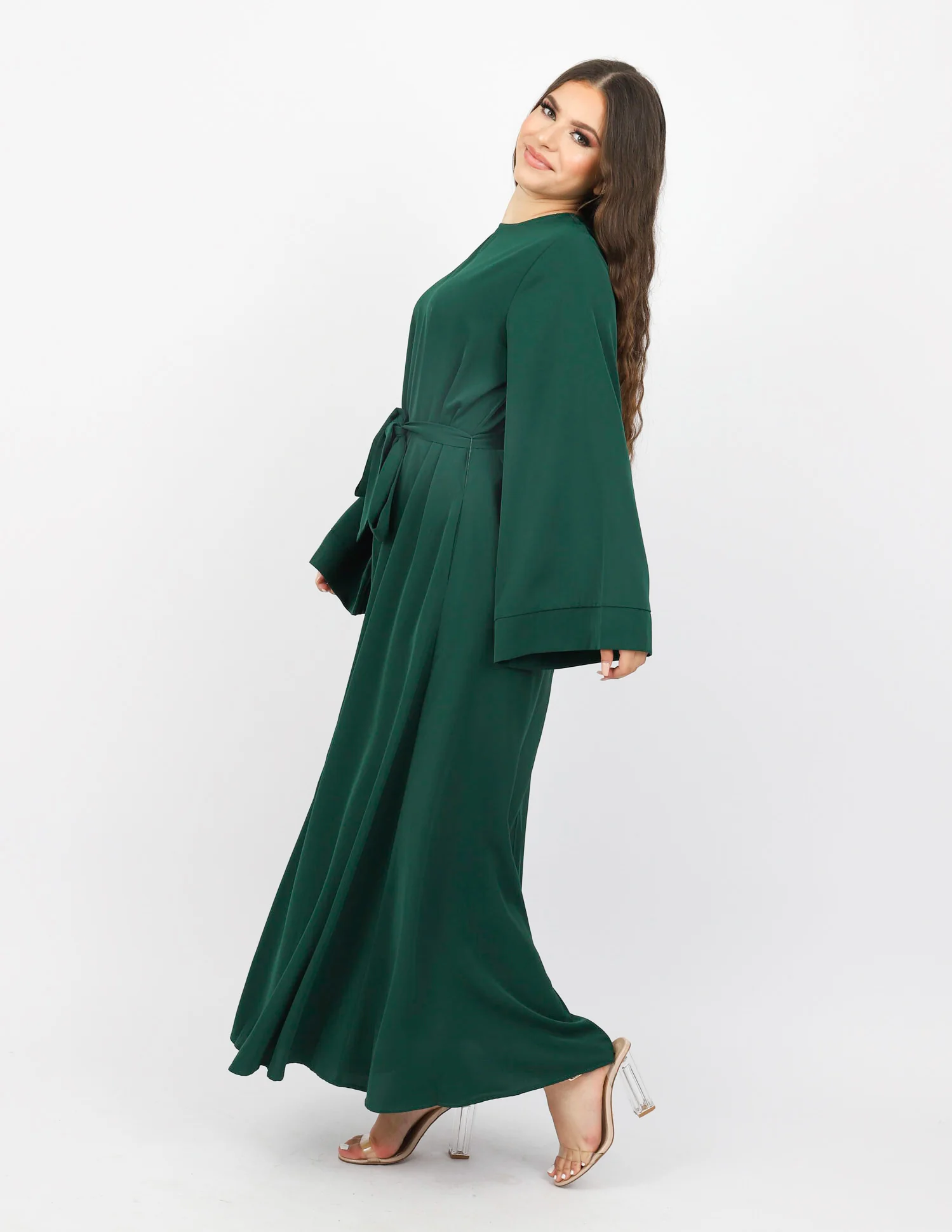 Open Sleeve Abaya - Shades of Green - Image 20