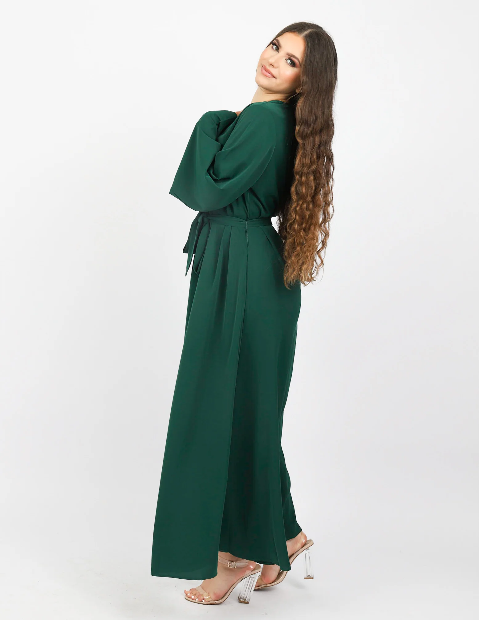 Open Sleeve Abaya - Shades of Green - Image 21