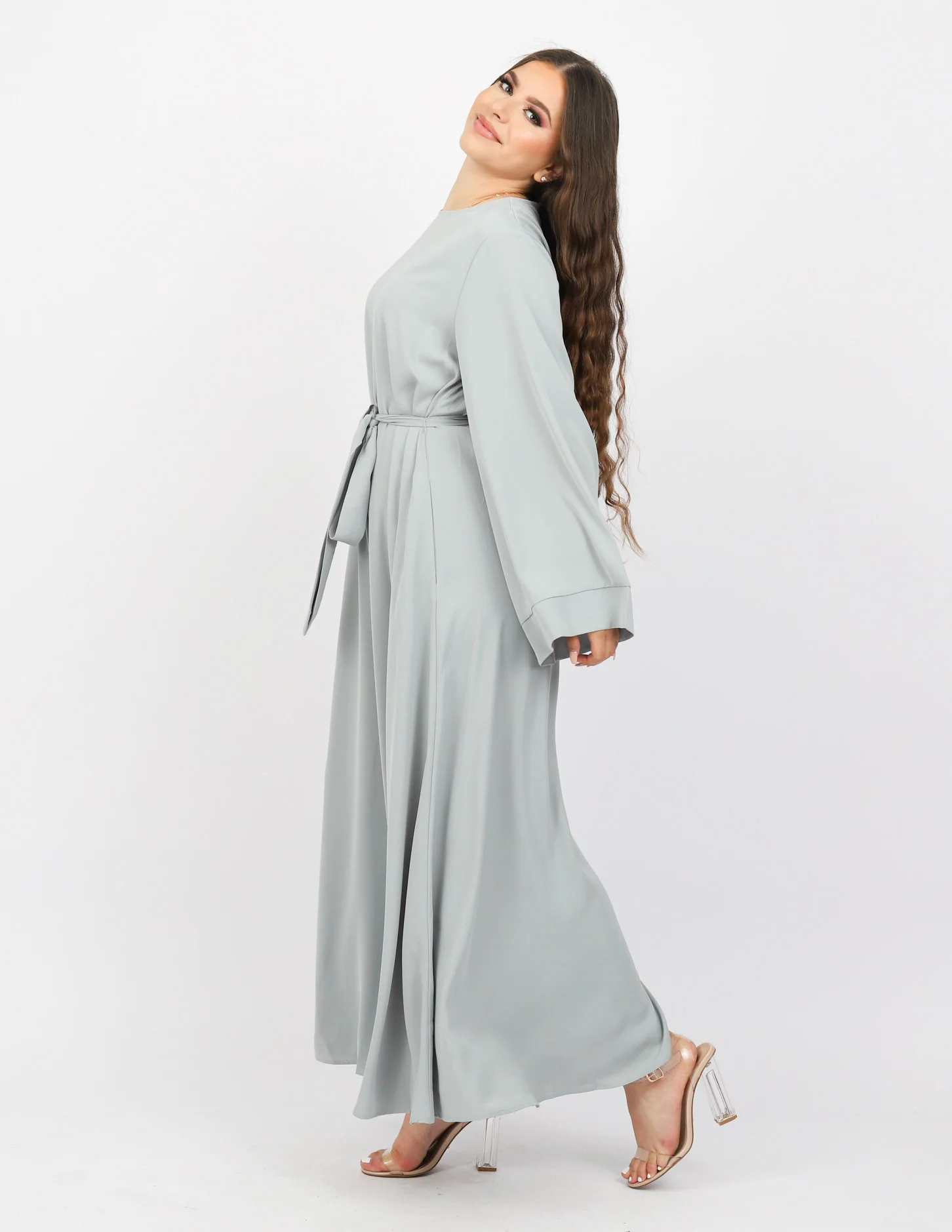 Open Sleeve Abaya - Shades of Green - Image 26