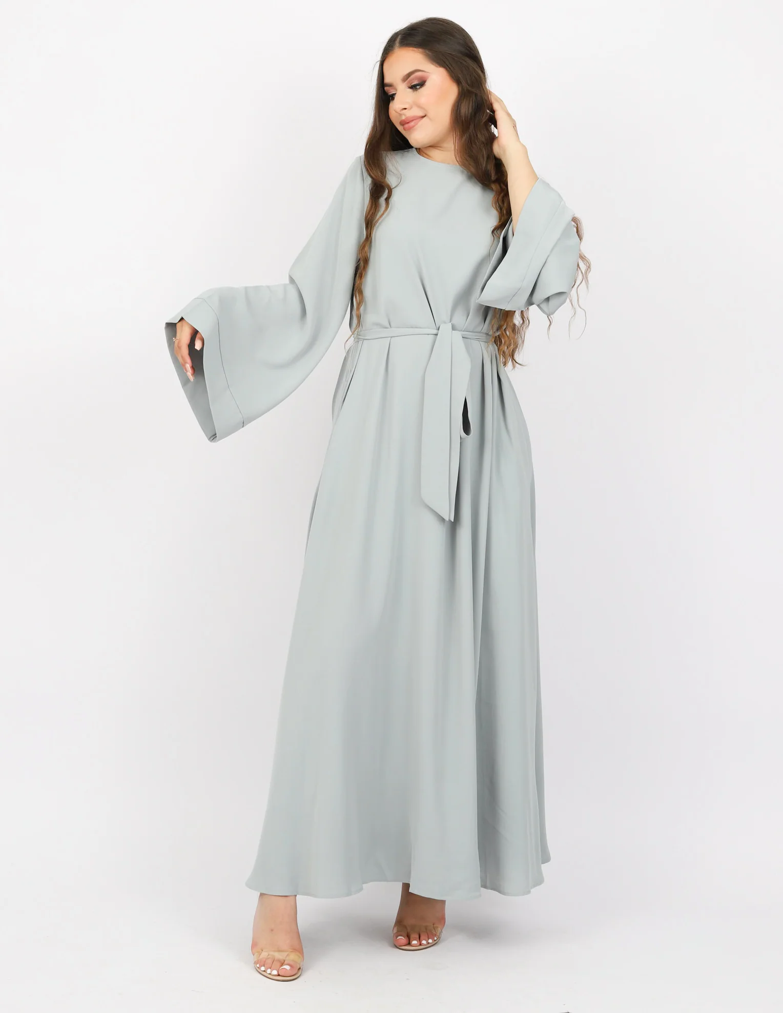 Open Sleeve Abaya - Shades of Green - Image 27