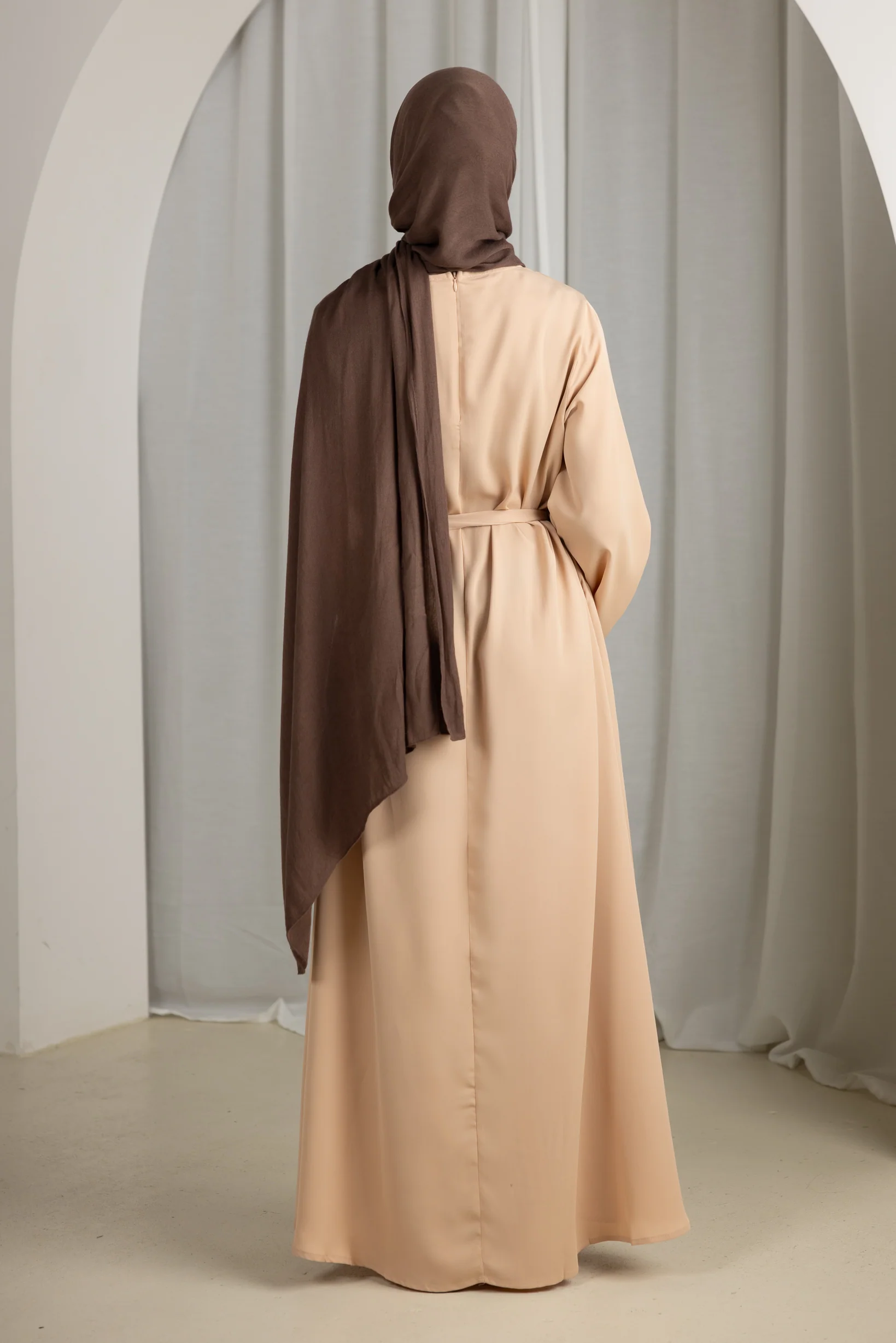 Open Sleeve Abaya - Shades of Nude - Image 4