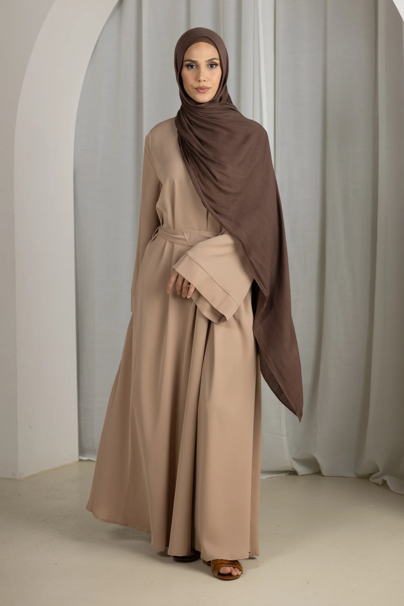 Open Sleeve Abaya - Shades of Nude - Image 6