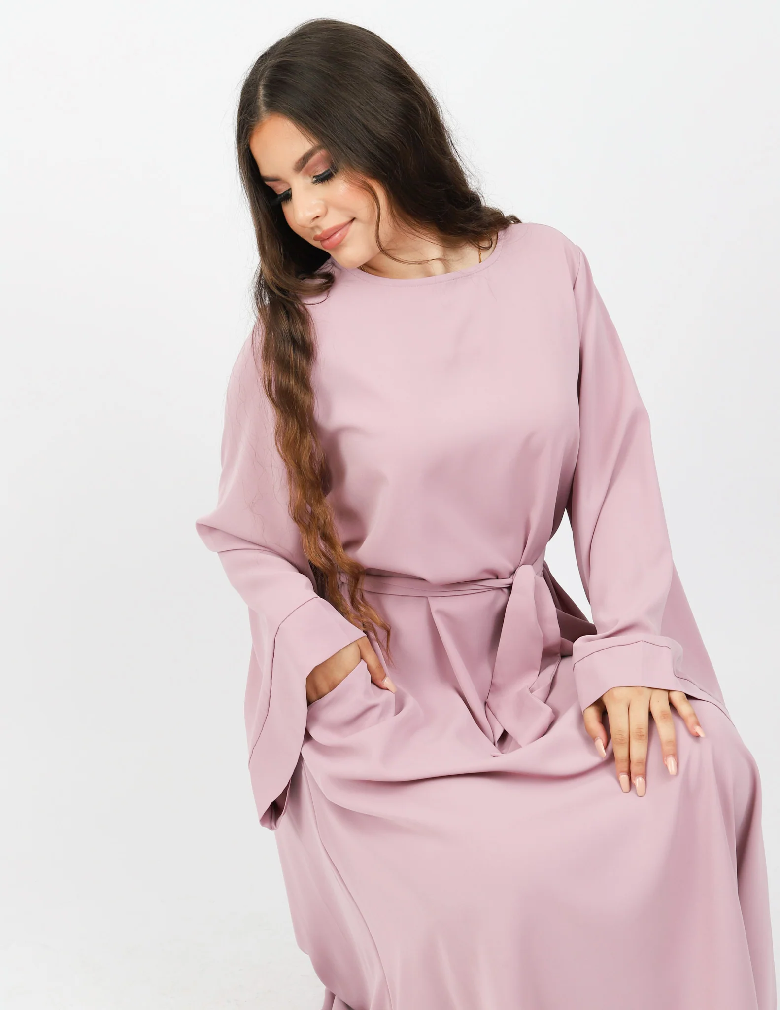 Open Sleeve Abaya - Shades of Purple - Image 9