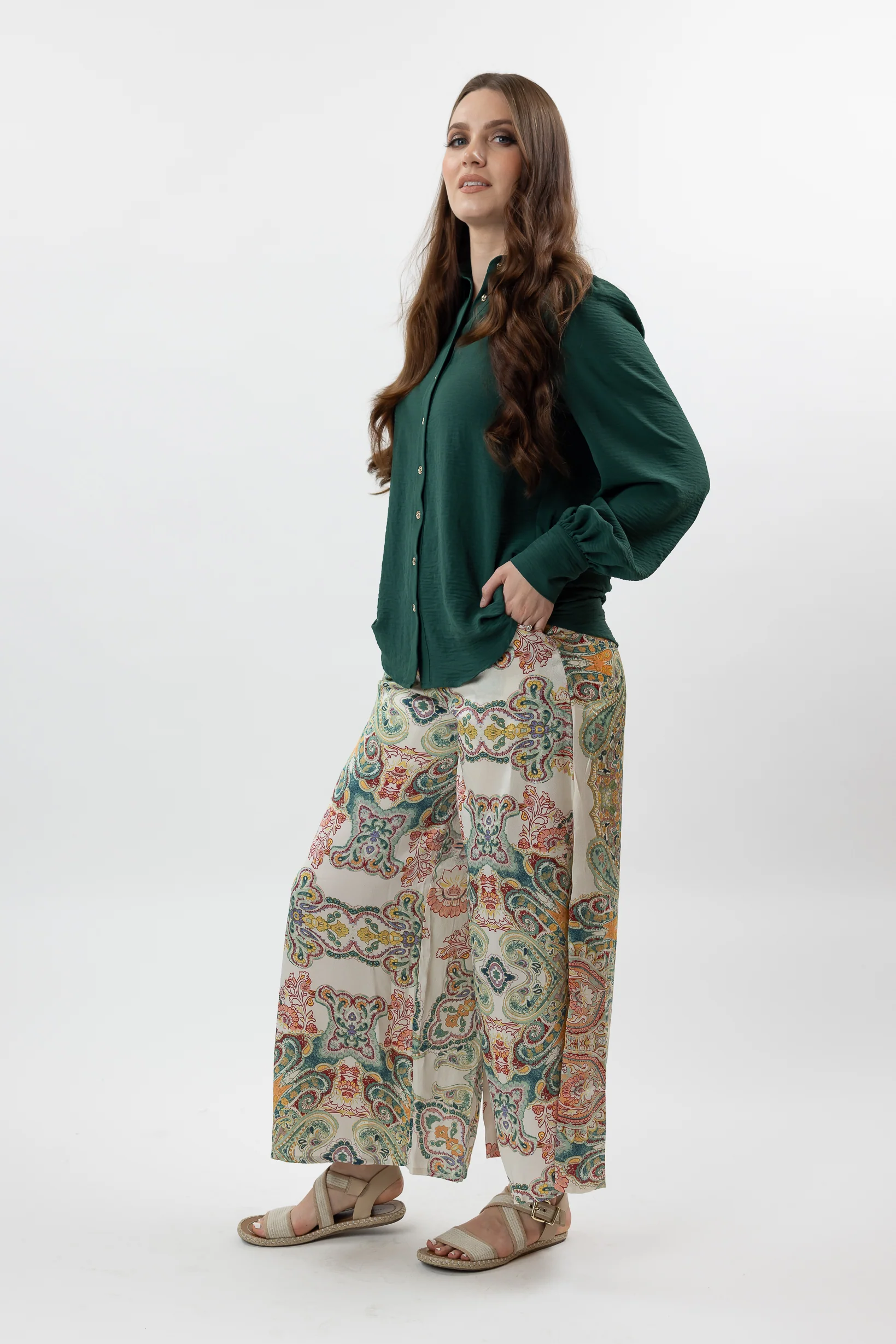 Paisley Wide Leg Pants - Image 10