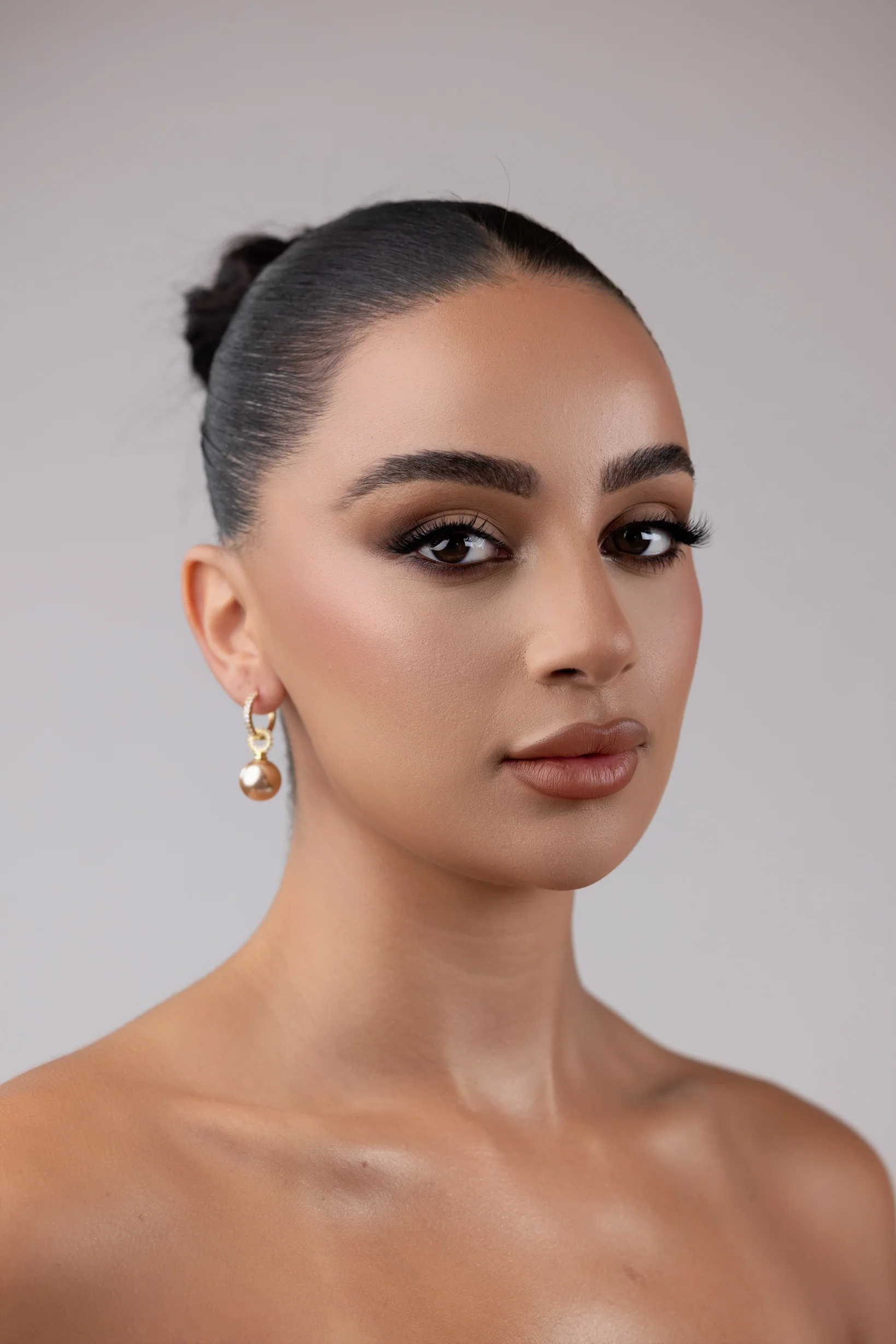 Pearl Hoop Earrings - Image 2