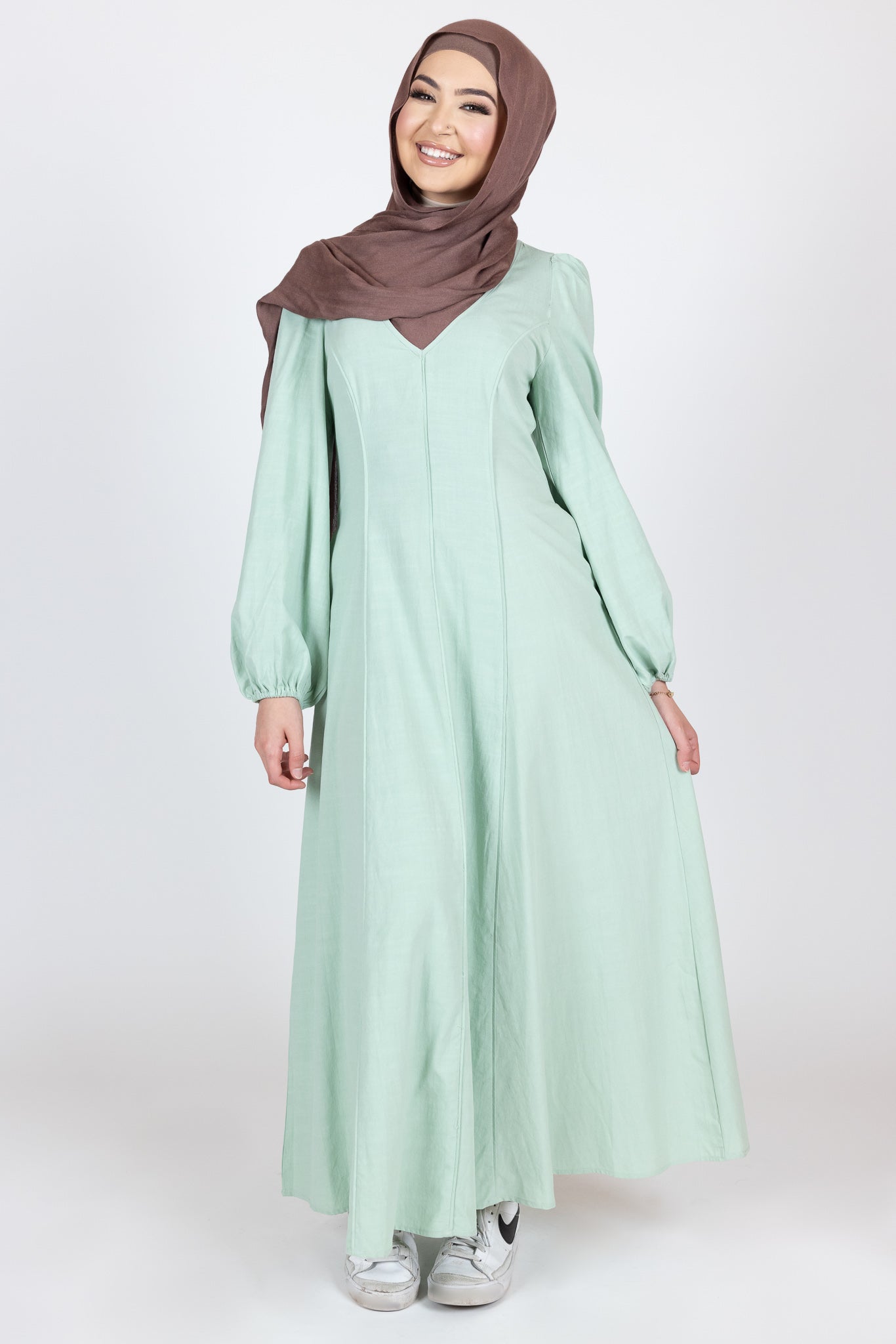 Pintuck Linen Dress - Image 3
