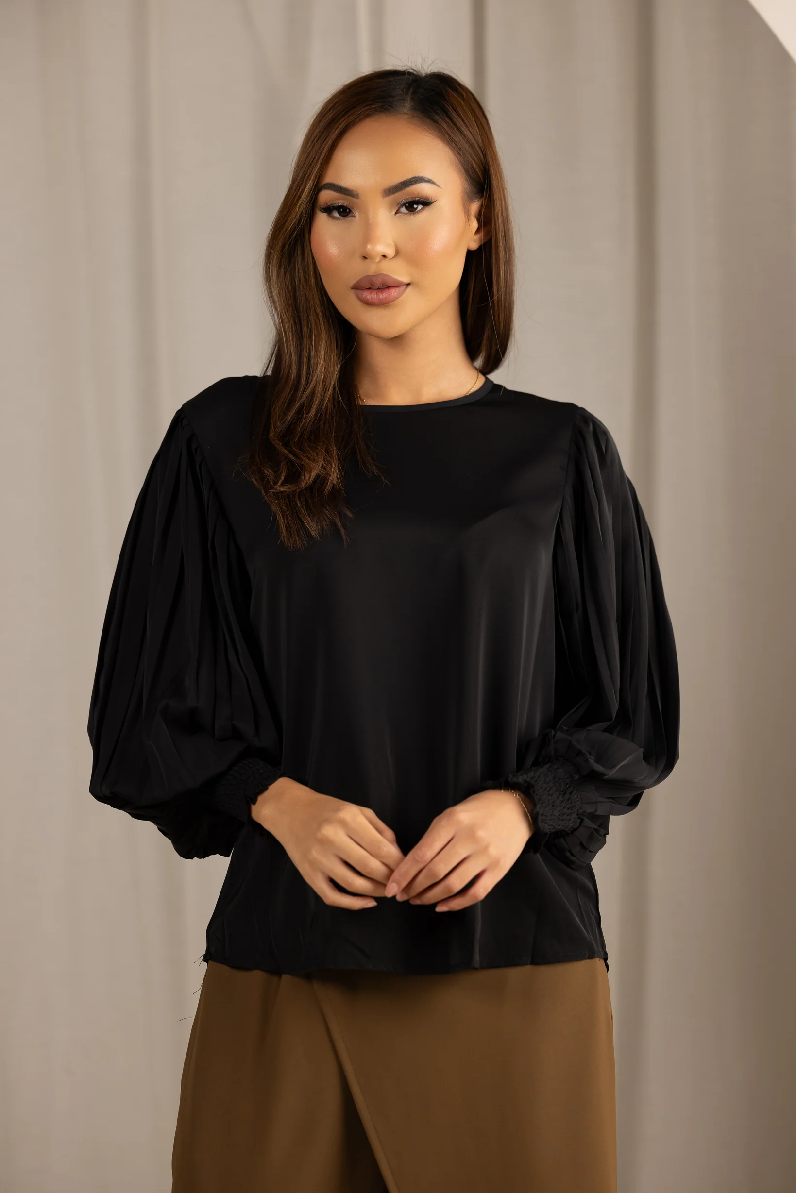 Pleated Sleeve Blouse - Image 10