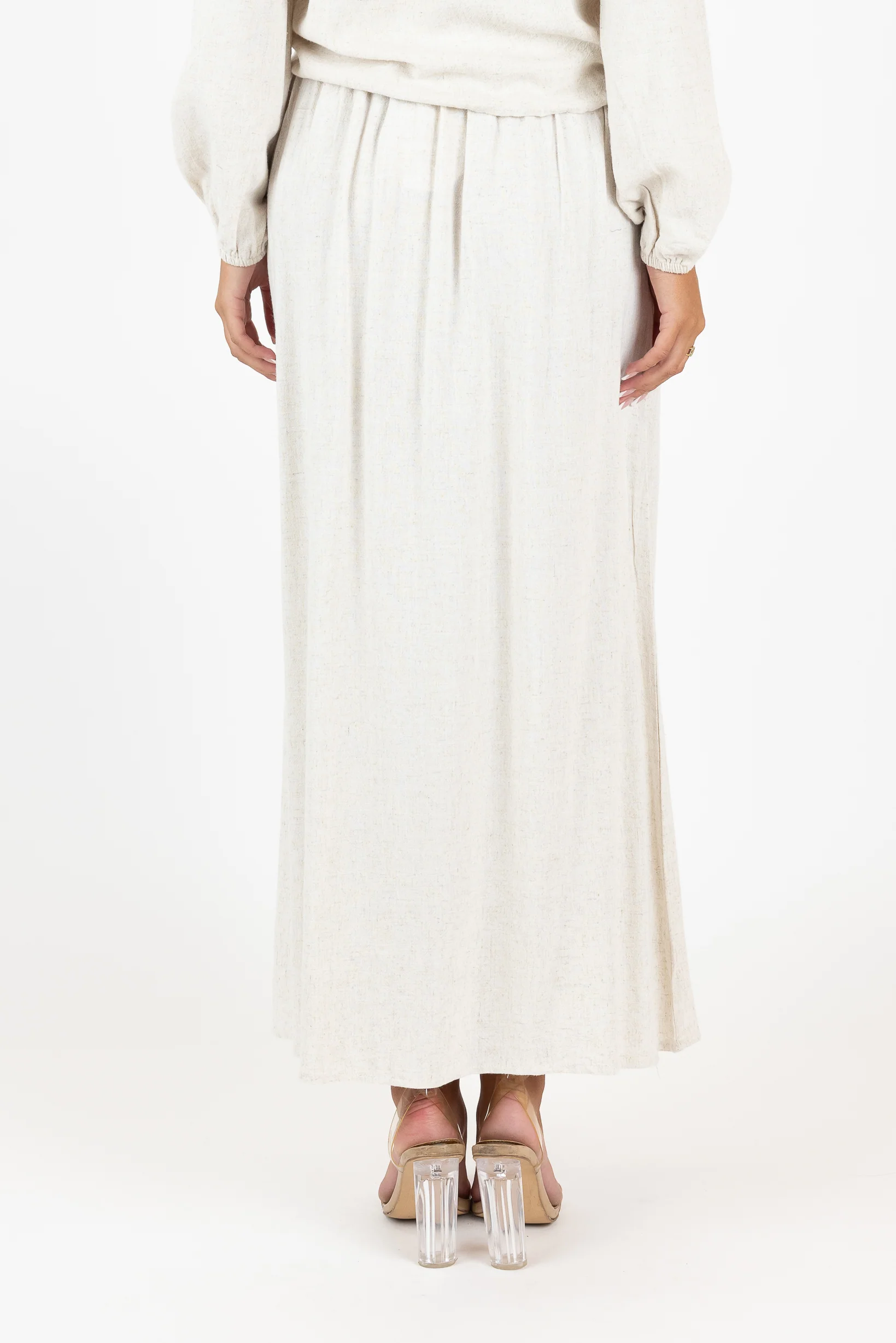 Pocket Linen Shell Button Skirt - Image 12