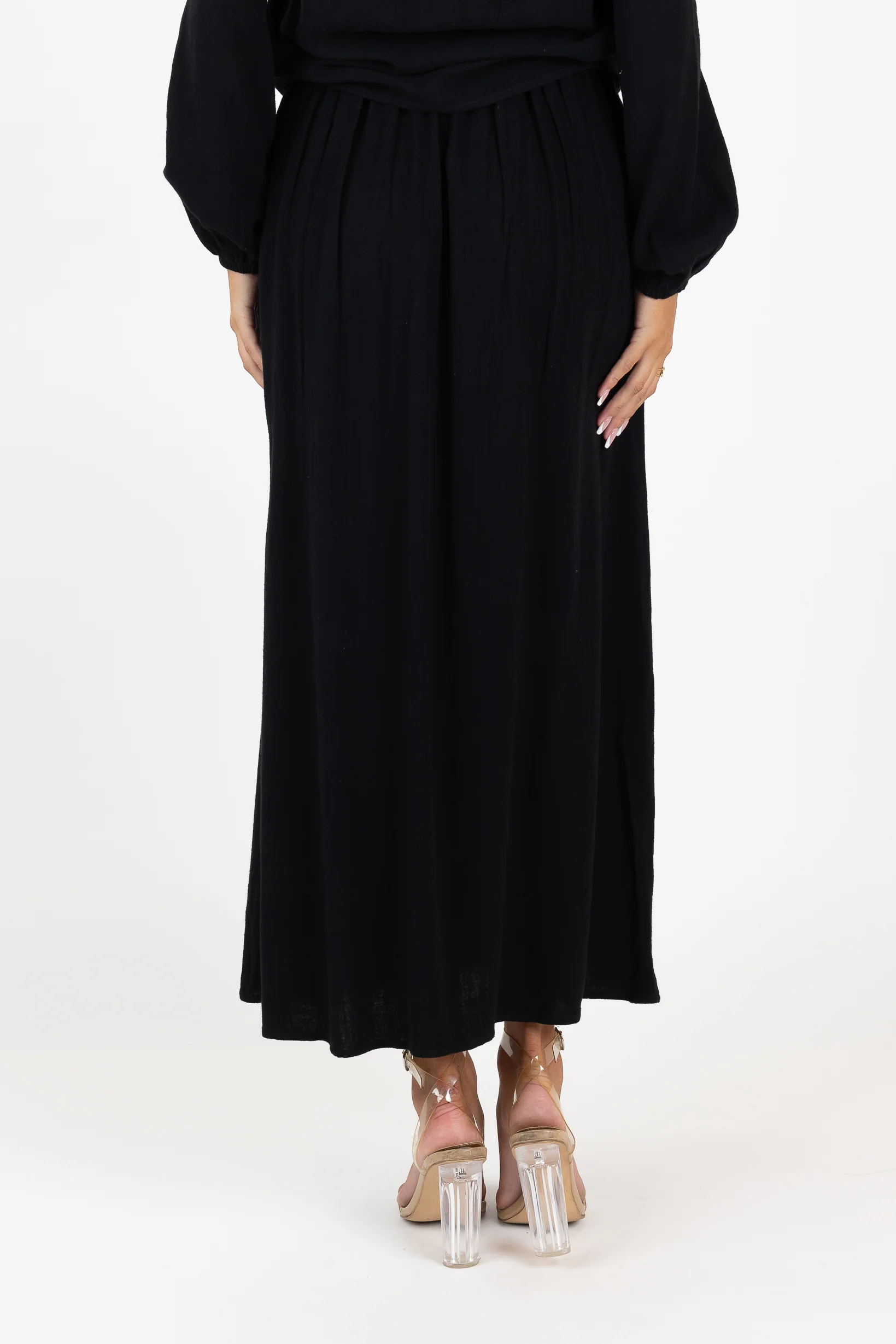 Pocket Linen Shell Button Skirt - Image 8