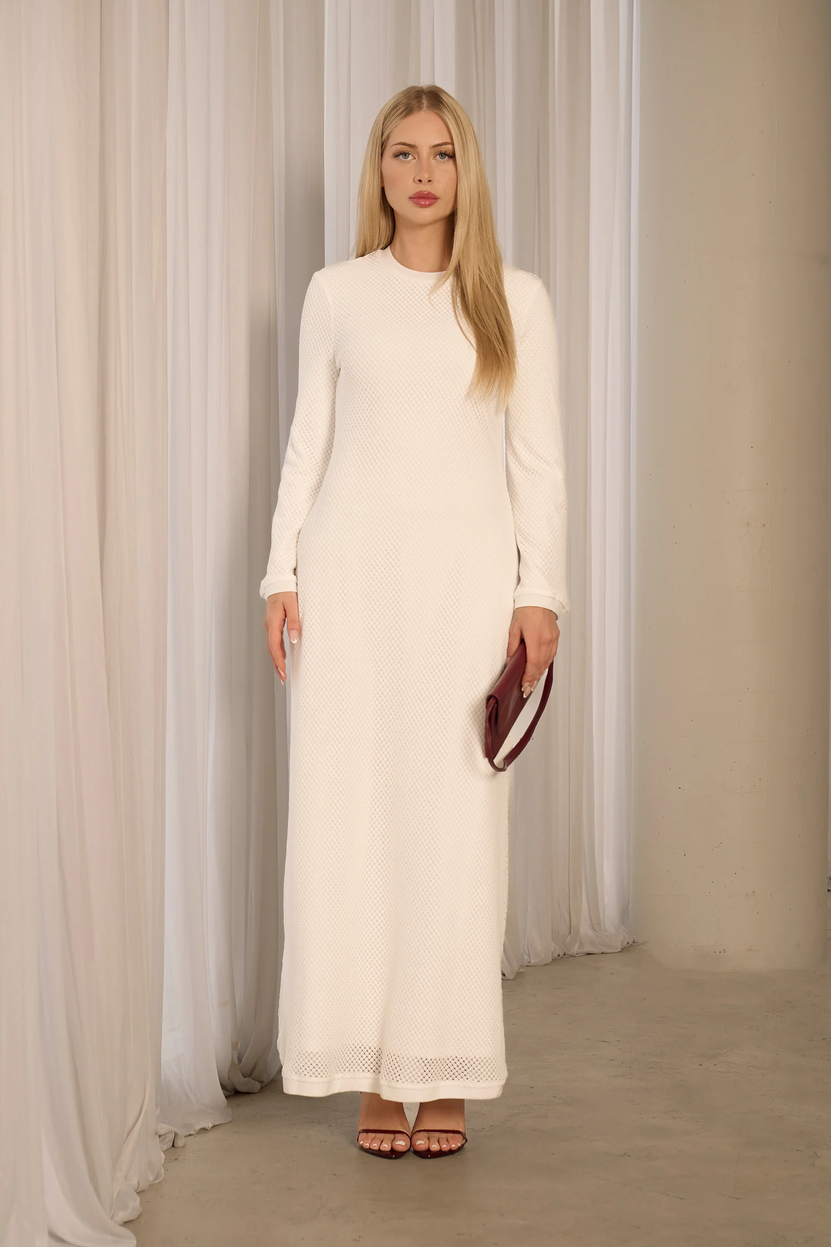 Pointelle Maxi Dress
