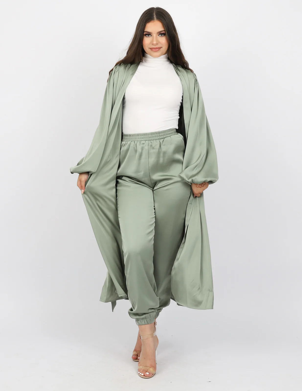 Porsha Satin Cardigan - Image 9