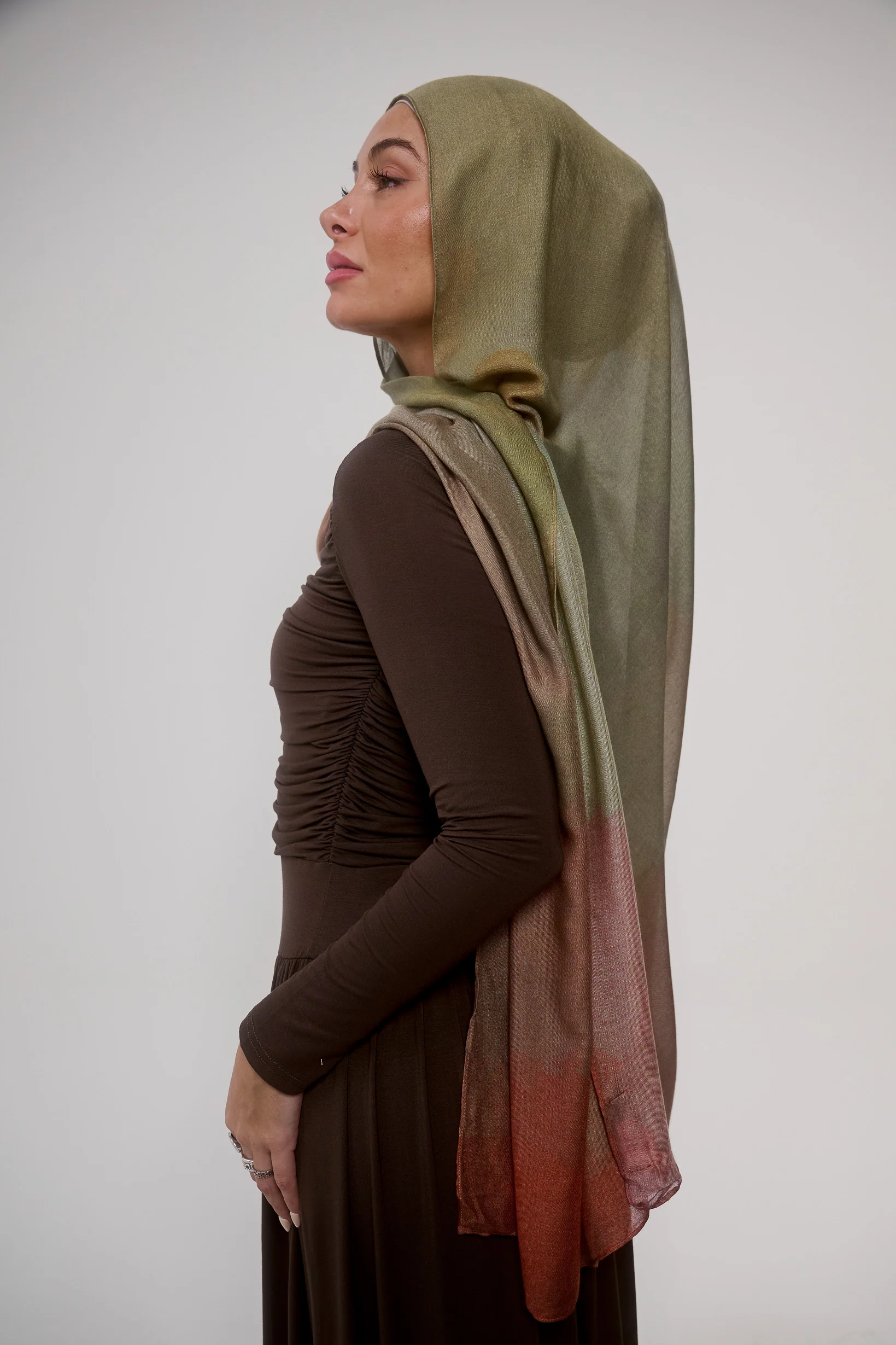 Printed Modal Shawl - Shades of Grey - Image 2