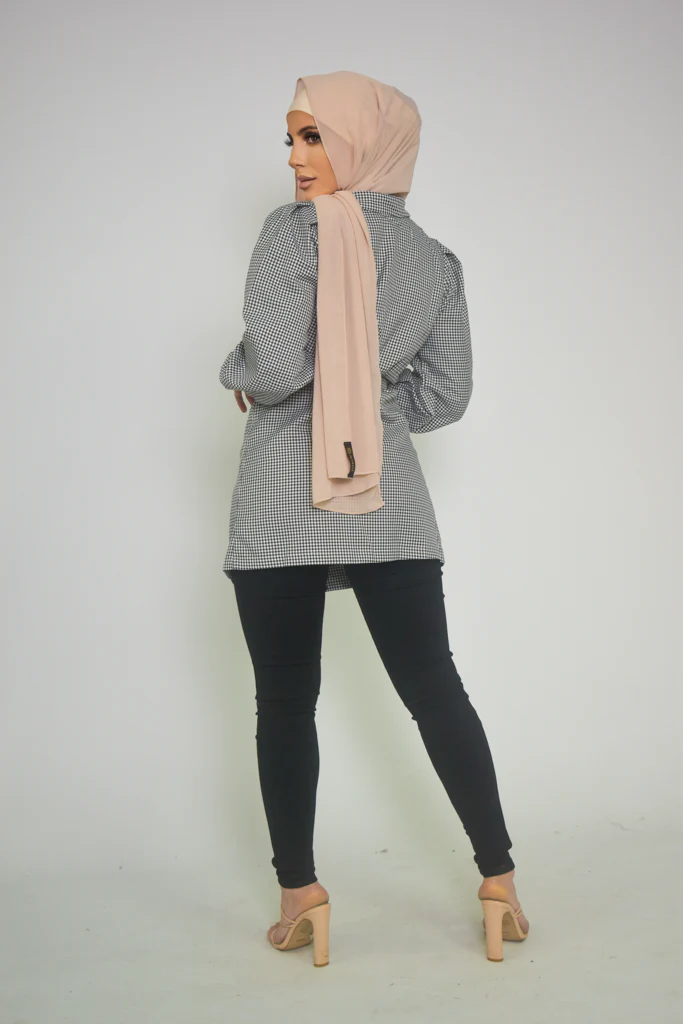 Pristine Check Trench Jacket - Image 10
