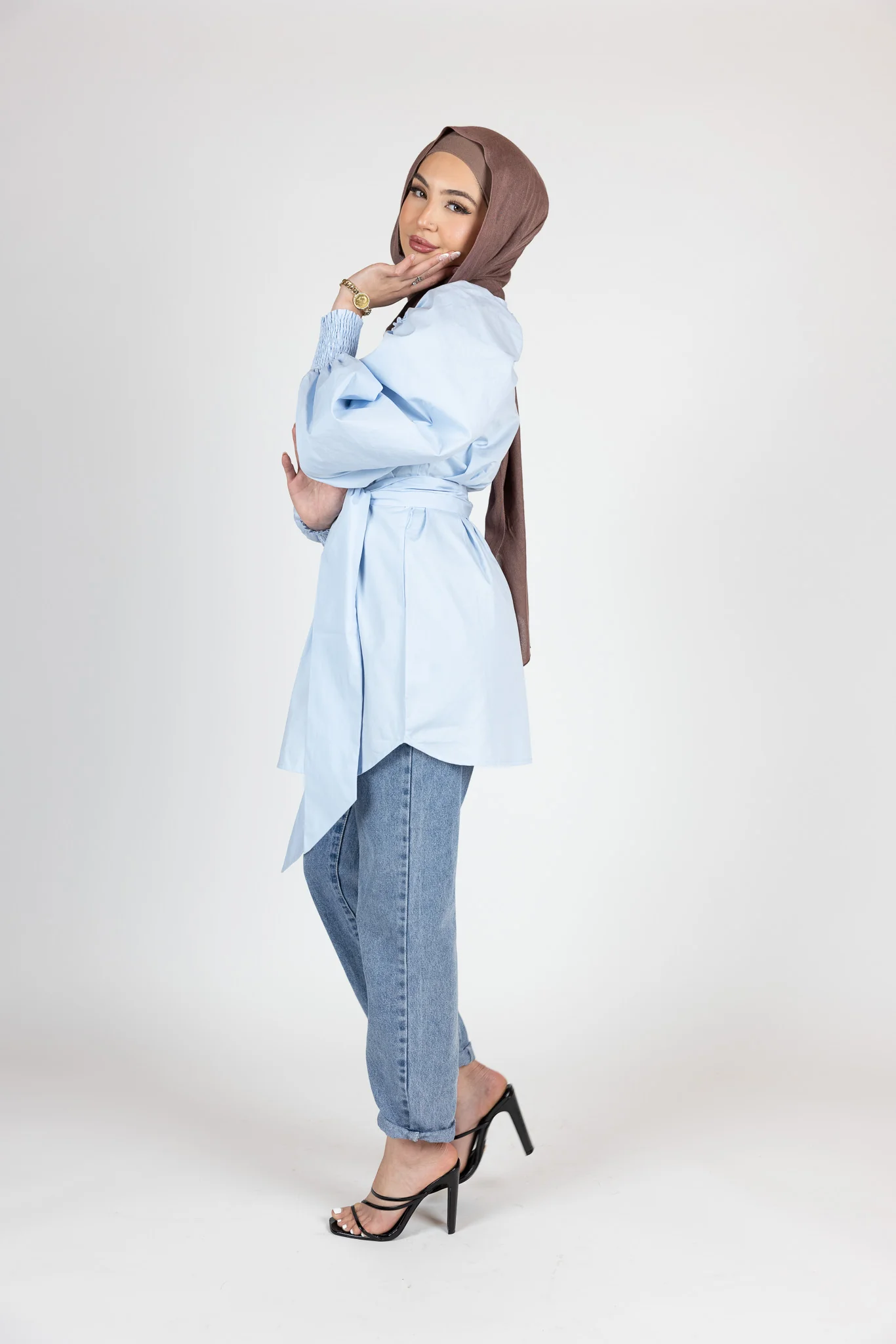 Pristine Tie Loop Blouse - Image 10