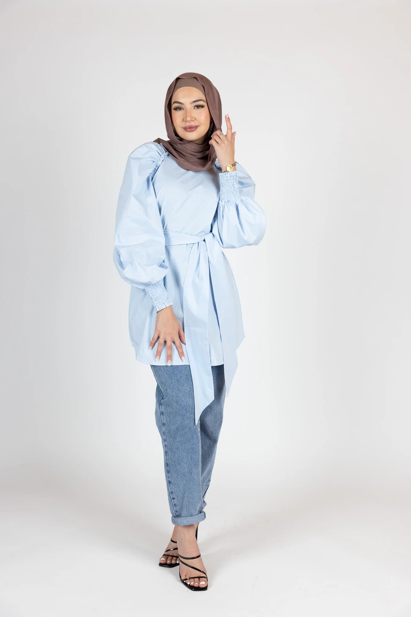 Pristine Tie Loop Blouse - Image 8