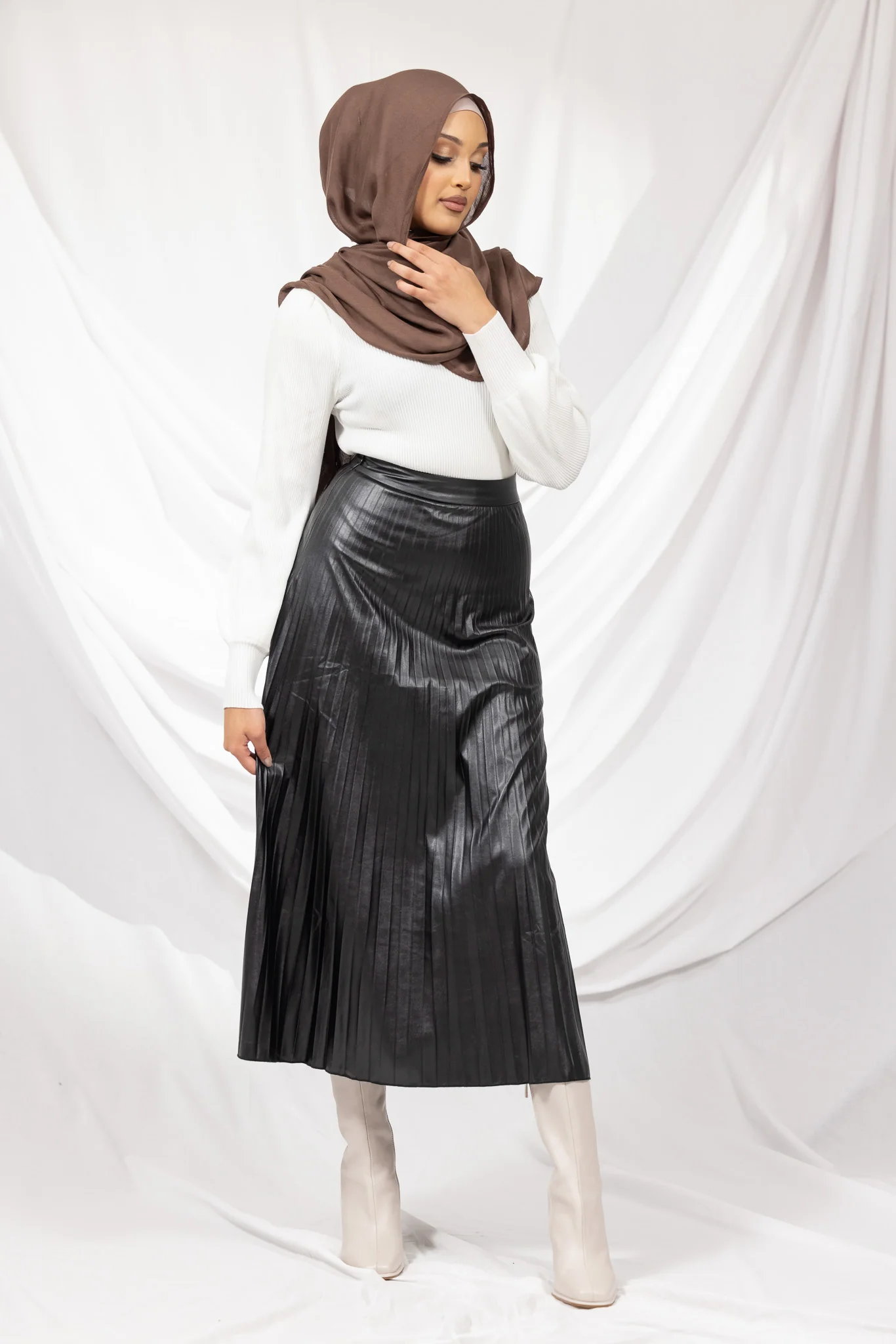 PU Pleated Skirt - Image 2