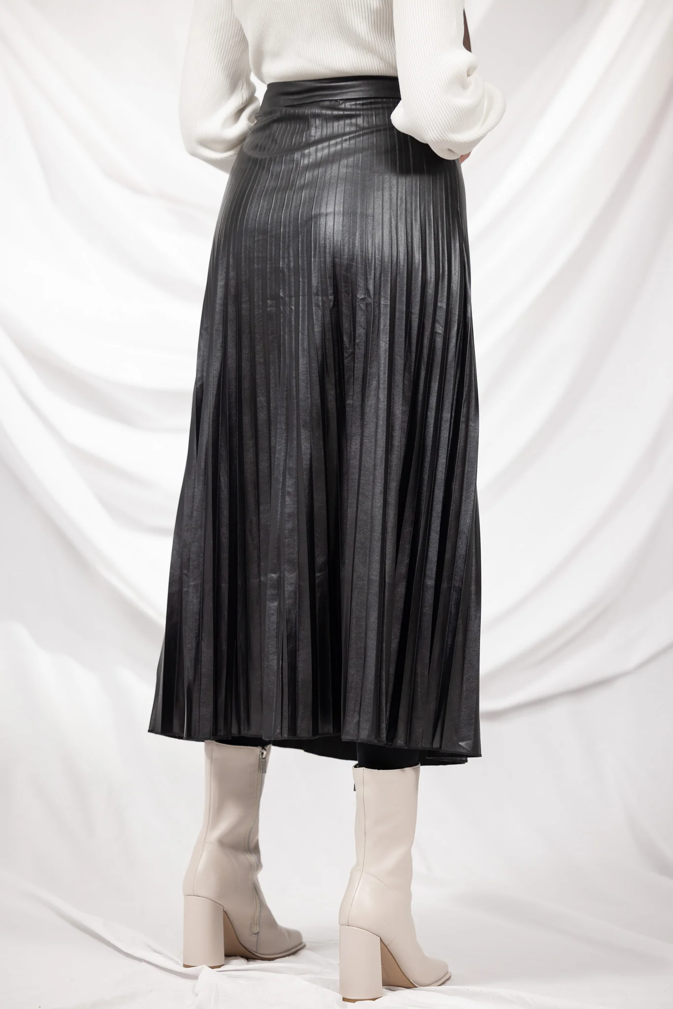 PU Pleated Skirt - Image 3