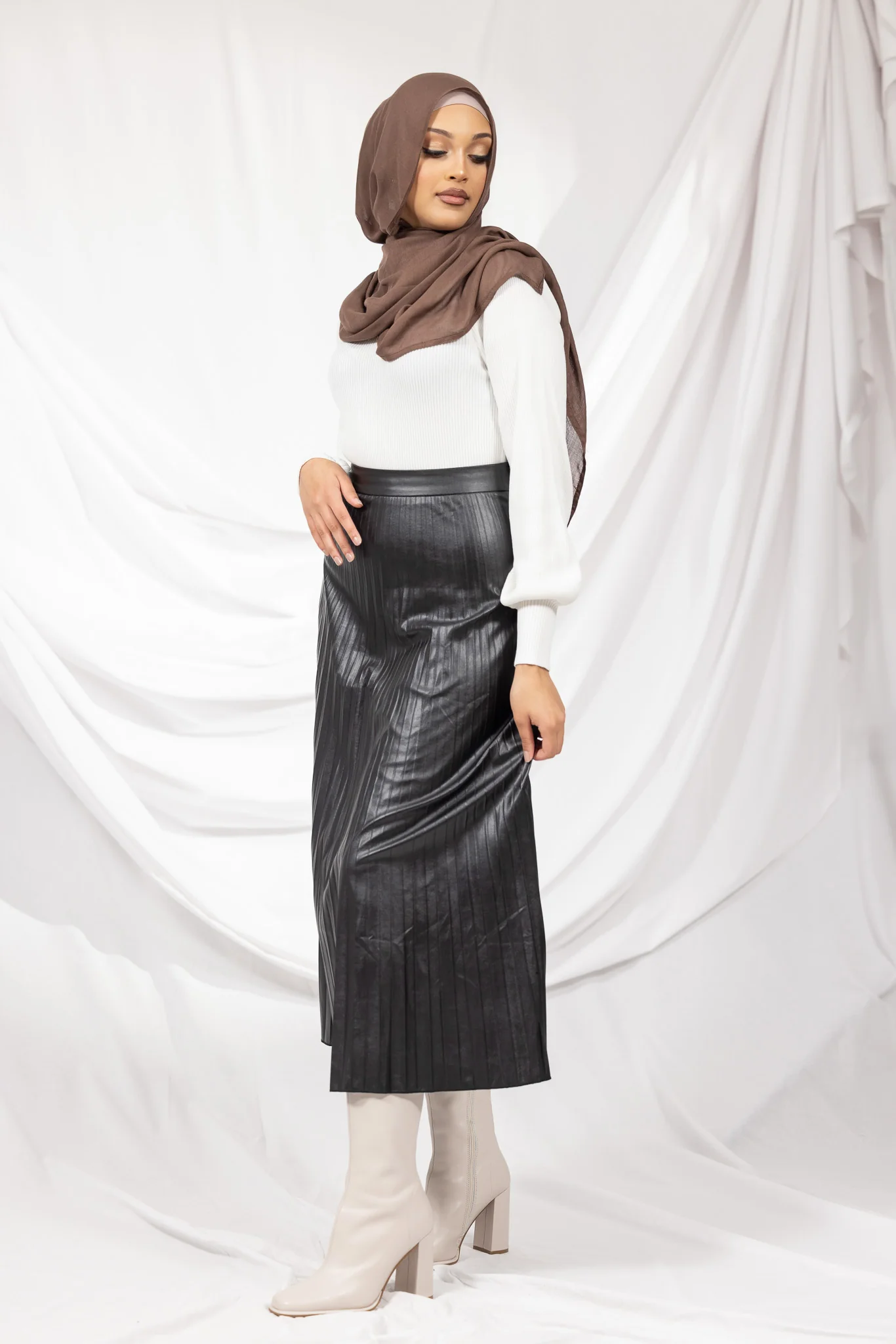 PU Pleated Skirt - Image 4
