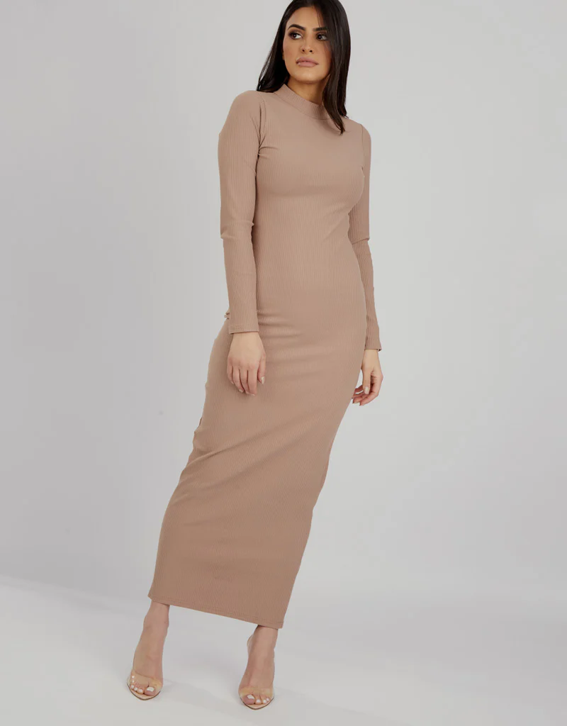 Rib Body Dress - Dark Shades - Image 12