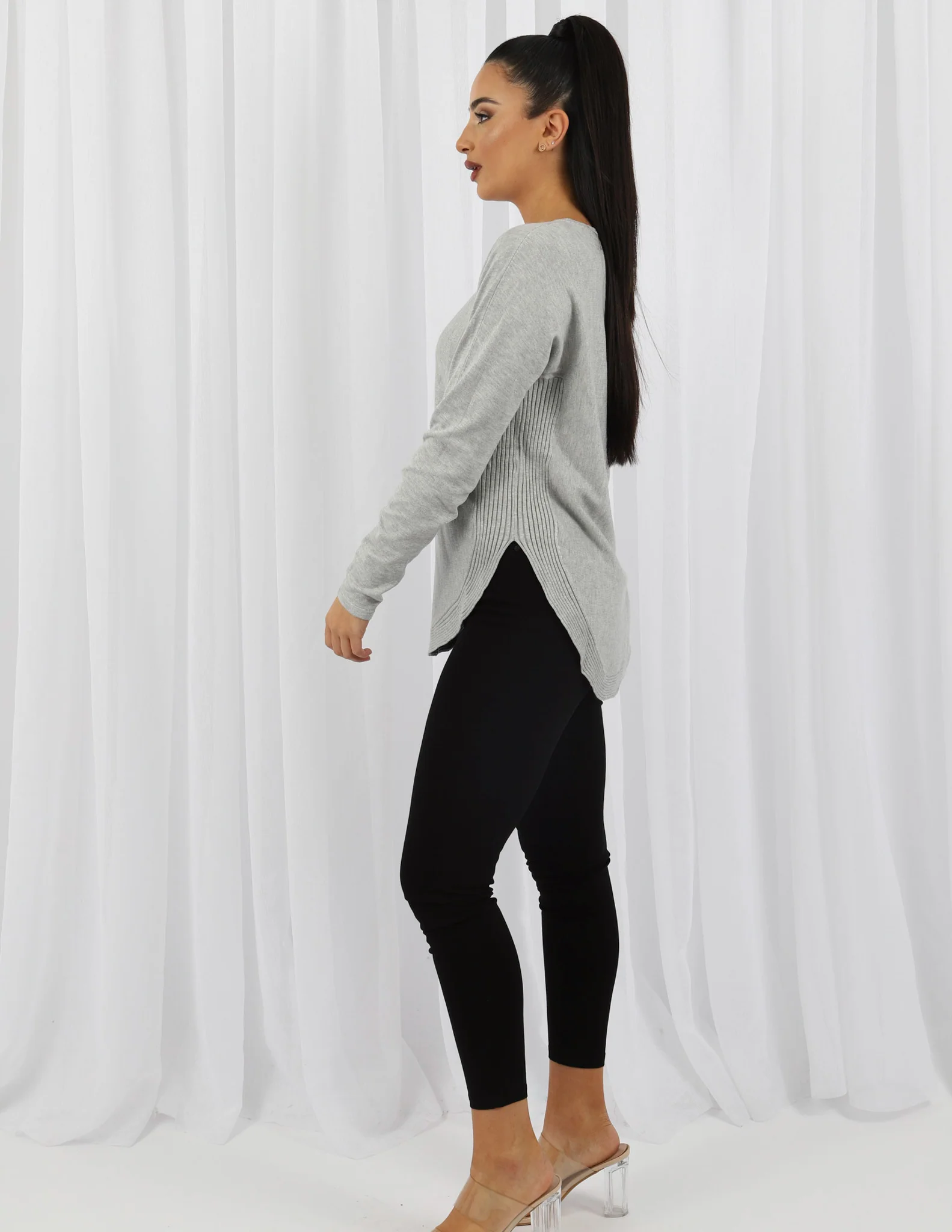 Ribbed Edge Loop Knit Top - Image 4