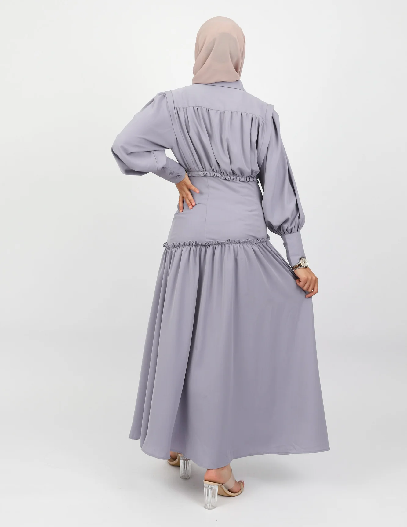 Riya Waist Detail Maxi Dress - Image 9