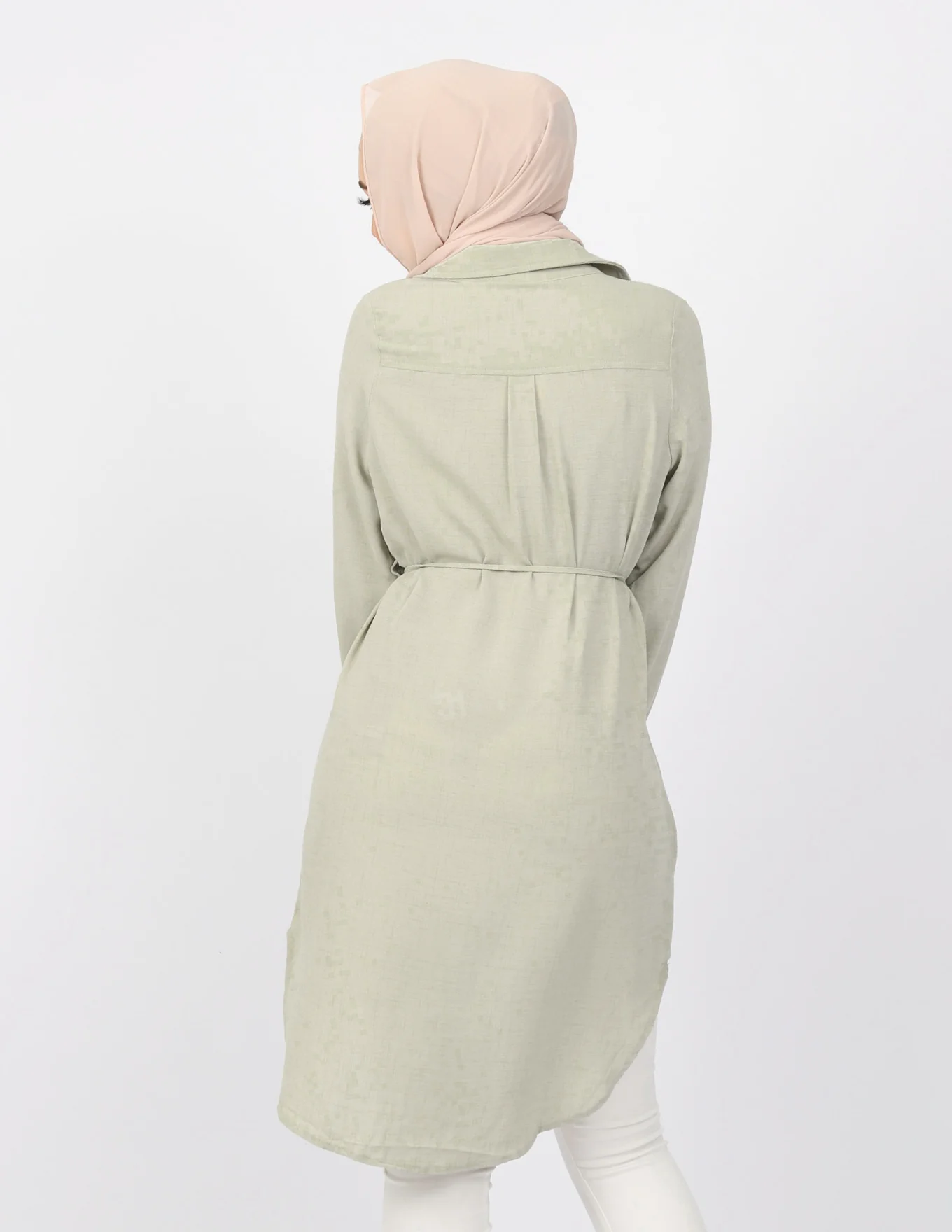 Roll Sleeve Loop Top - Light Shades - Image 18