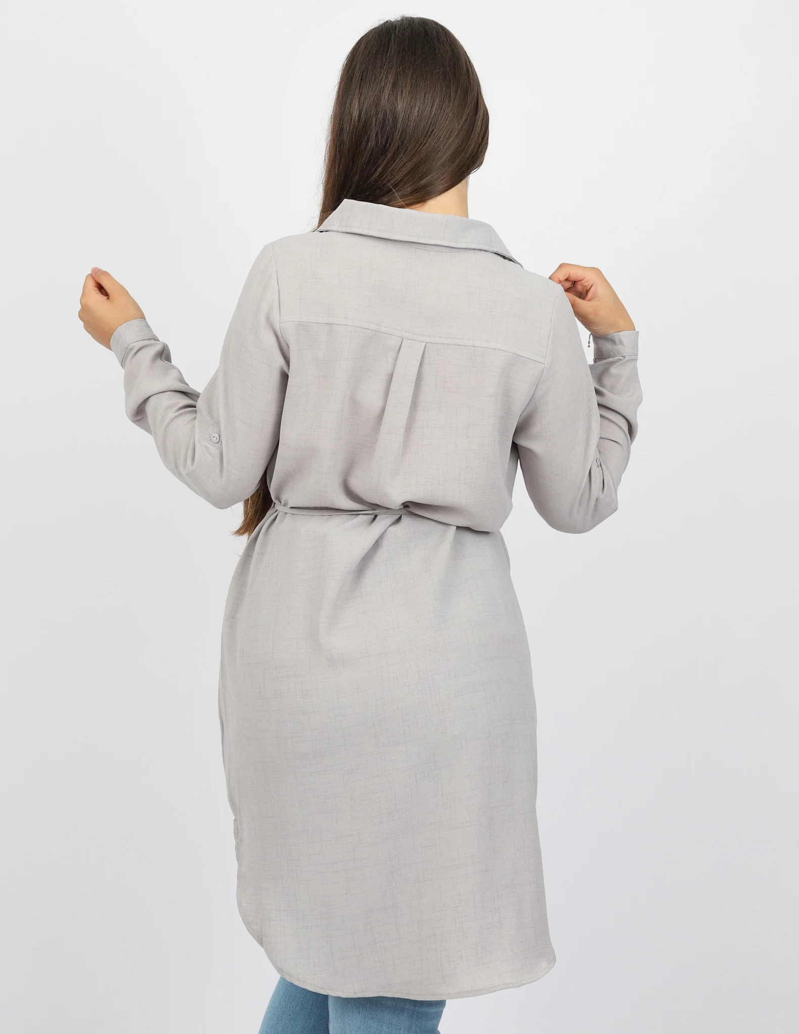Roll Sleeve Loop Top - Light Shades - Image 26