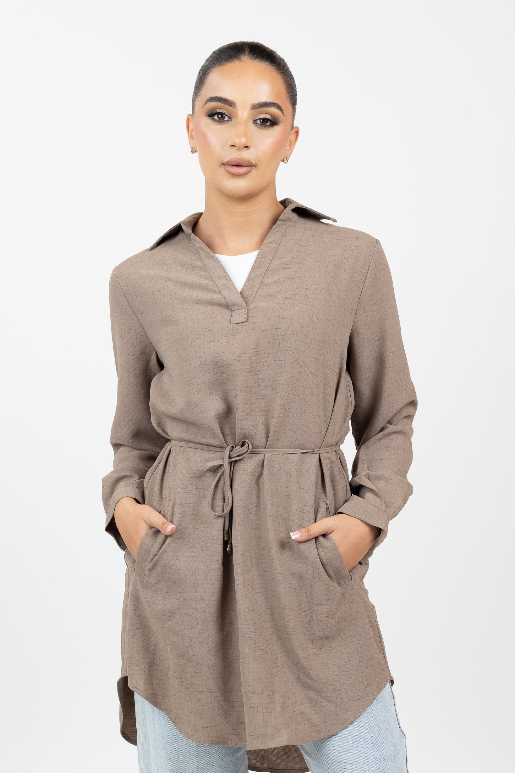 Rowa Roll Sleeve Loop Top - Image 13