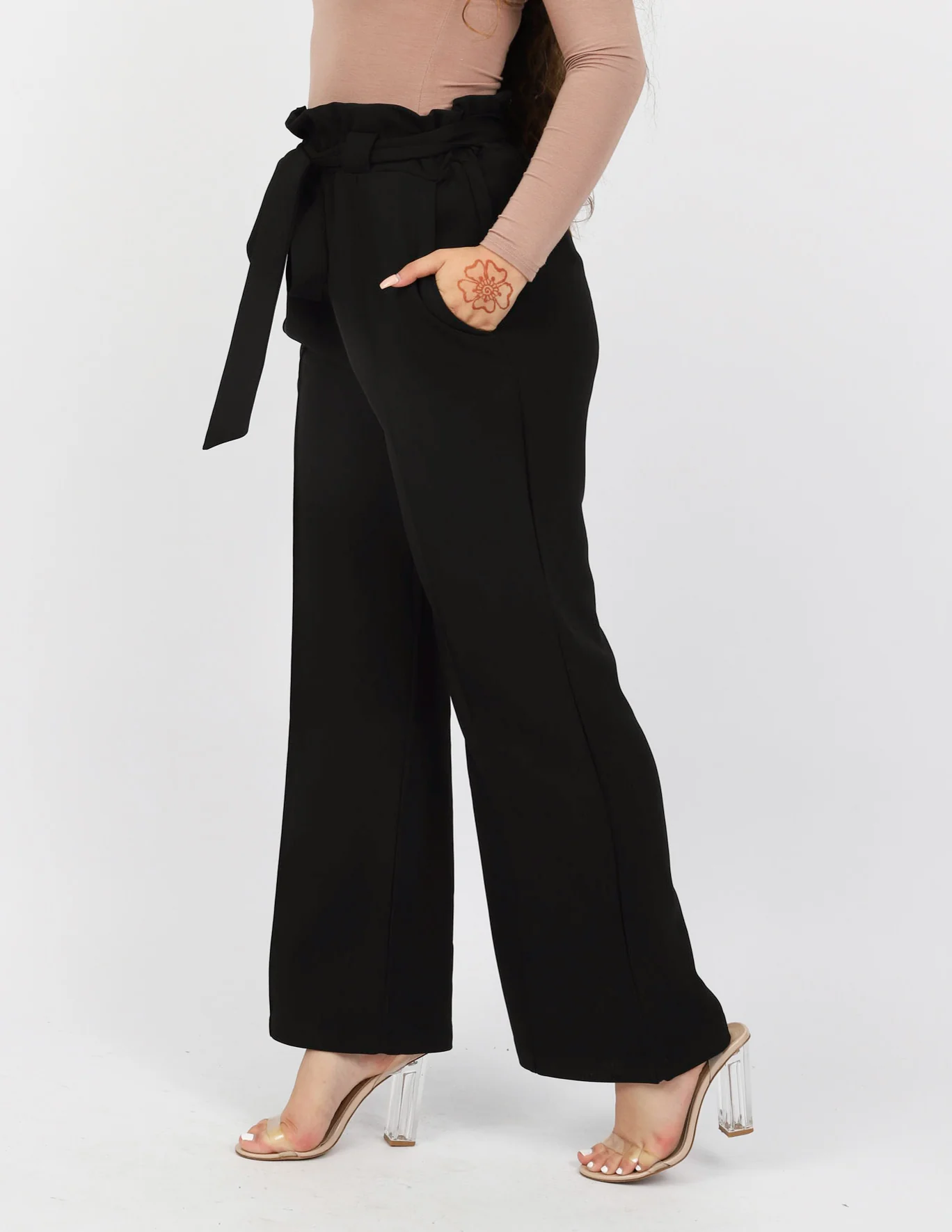 Ruffle Top Wide Leg Pants - Image 9
