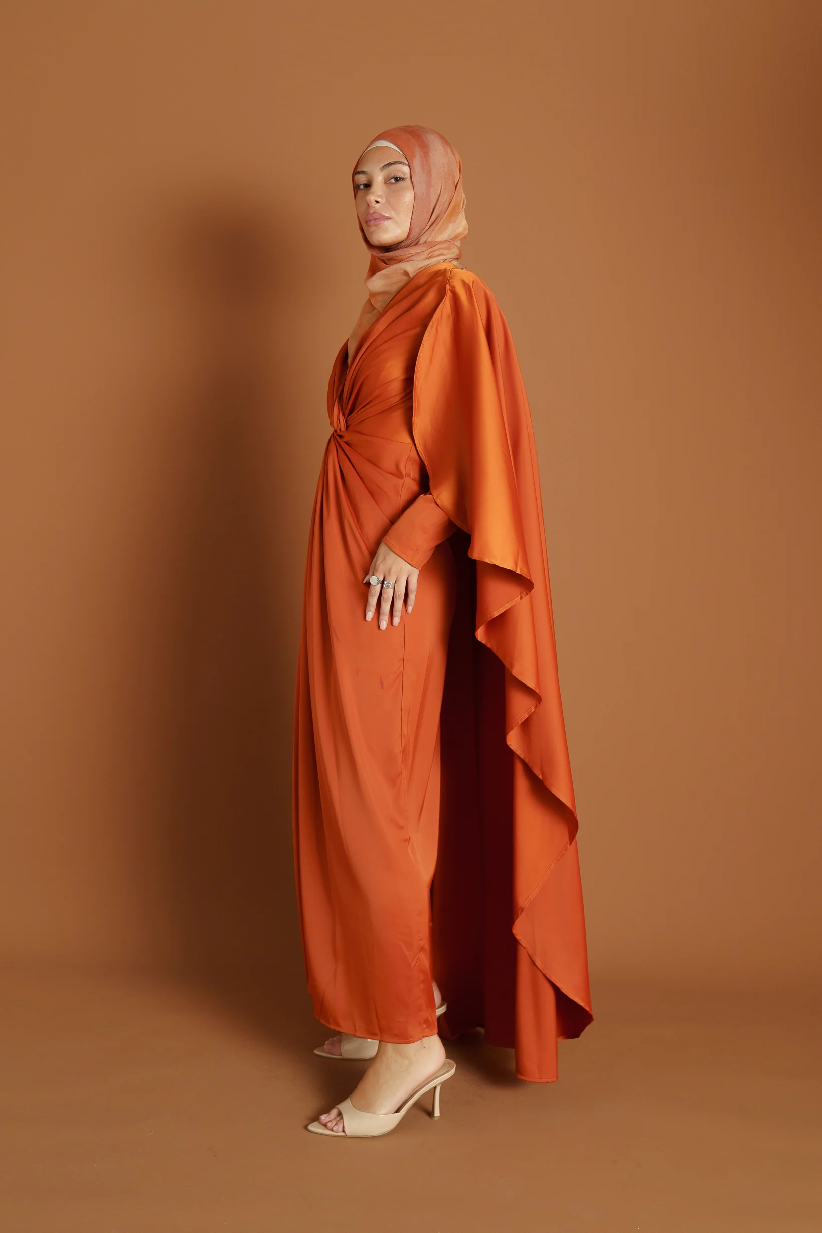 Runway Drape Back Dress - Image 5