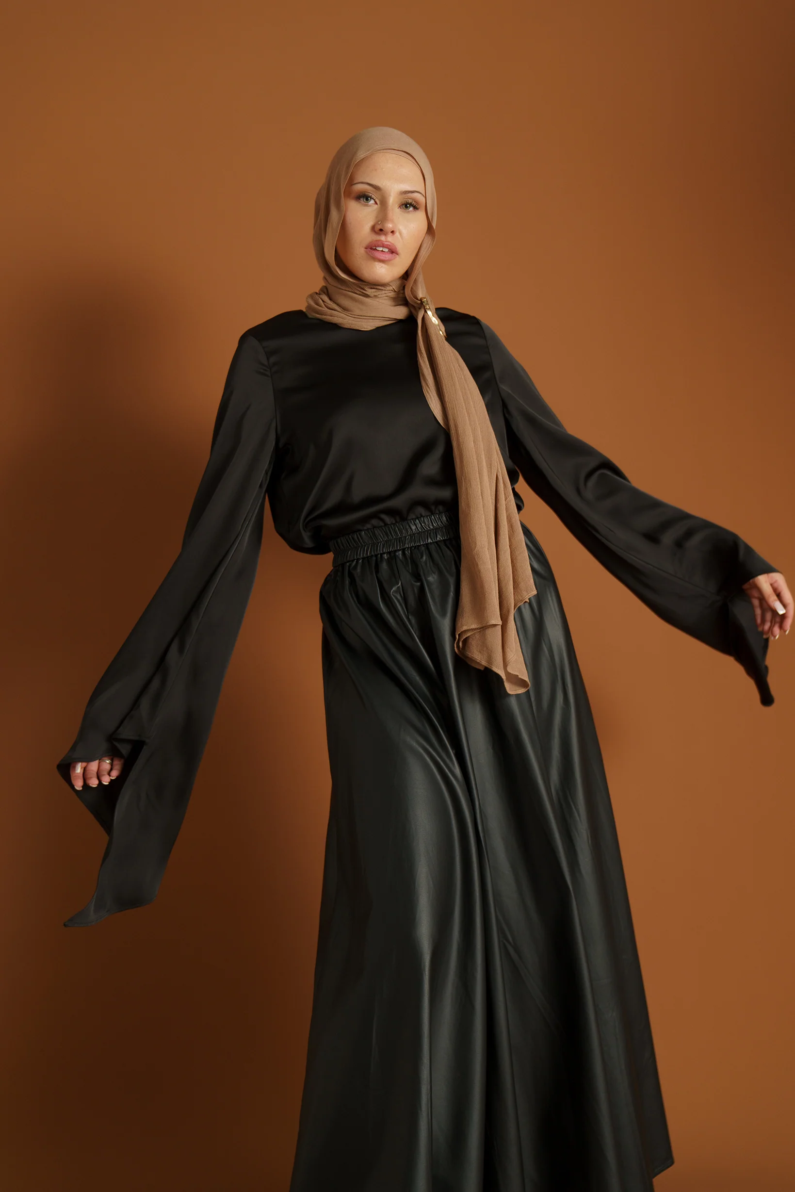 Runway Drape Sleeve Blouse - Image 4