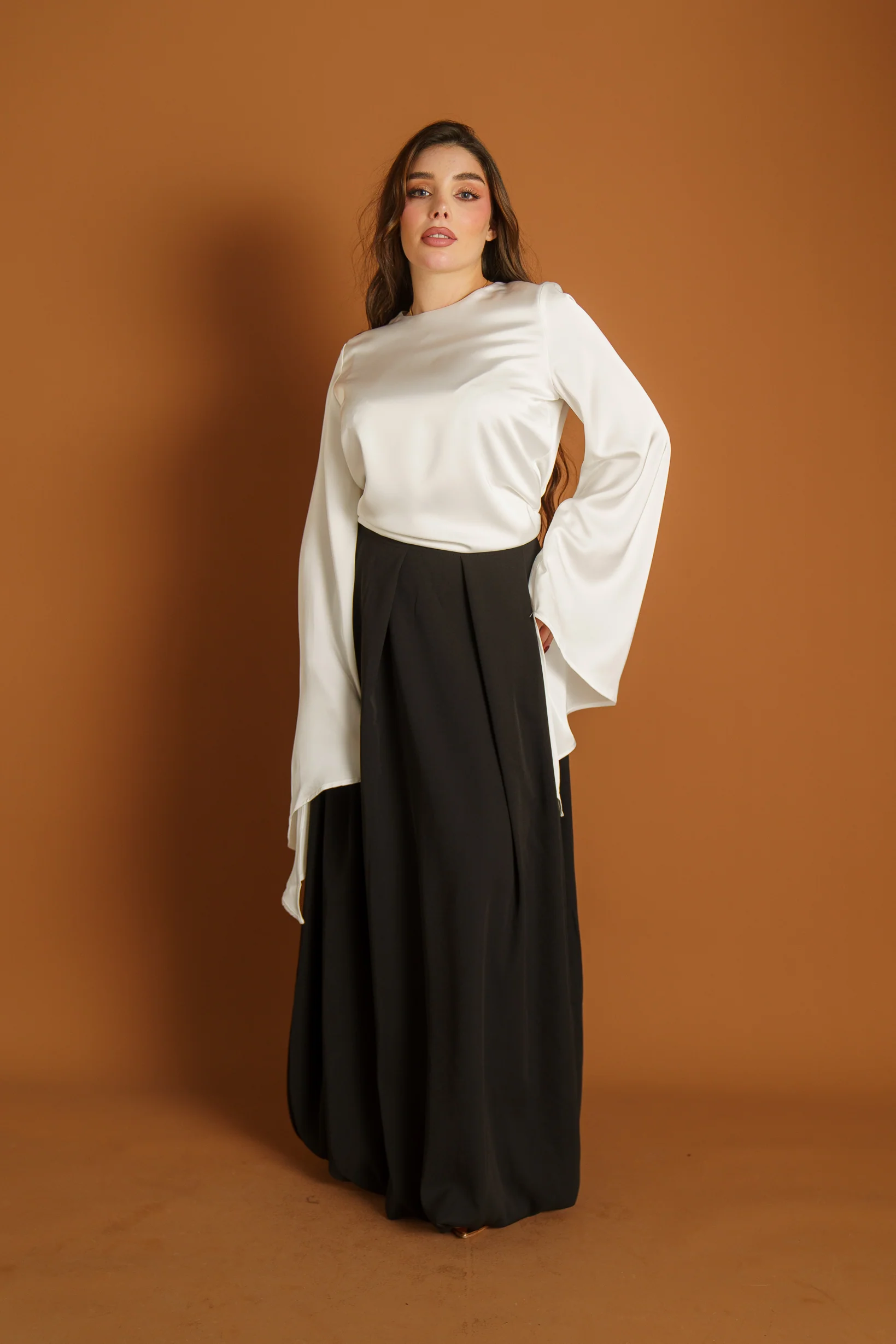 Runway Drape Sleeve Blouse - Image 6