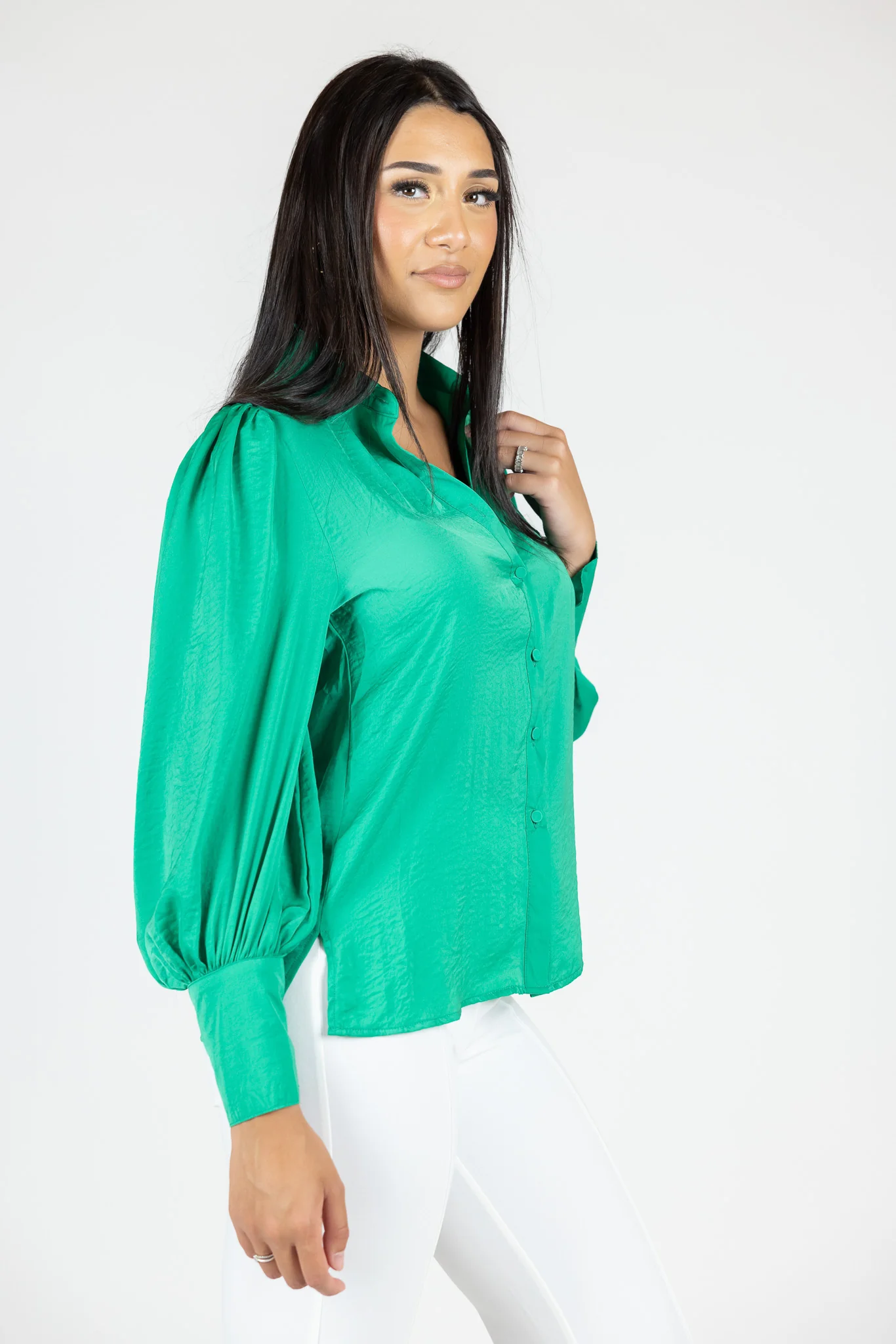 Satin Button Up Shirt - Image 19