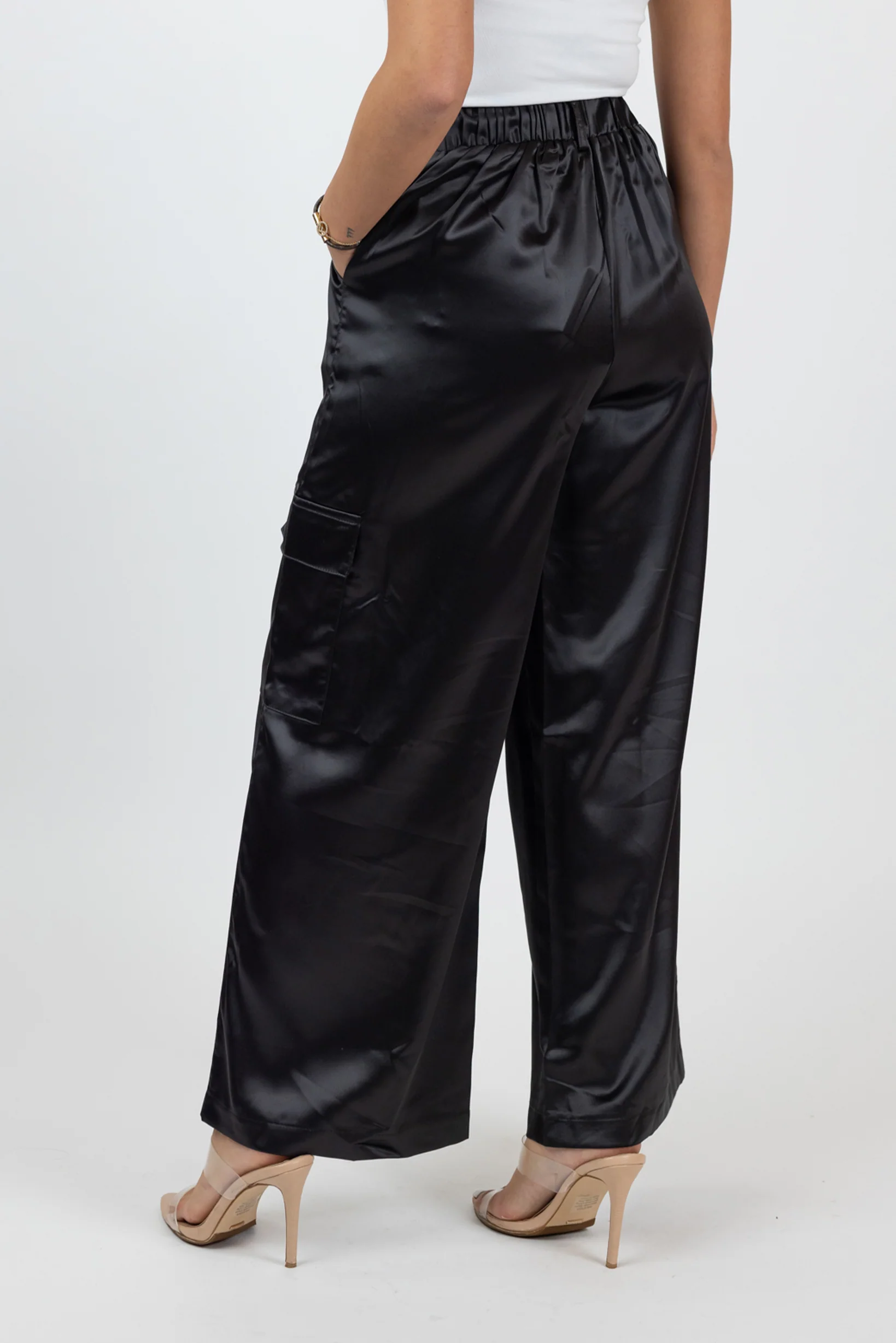 Satin Cargo Pants - Image 4