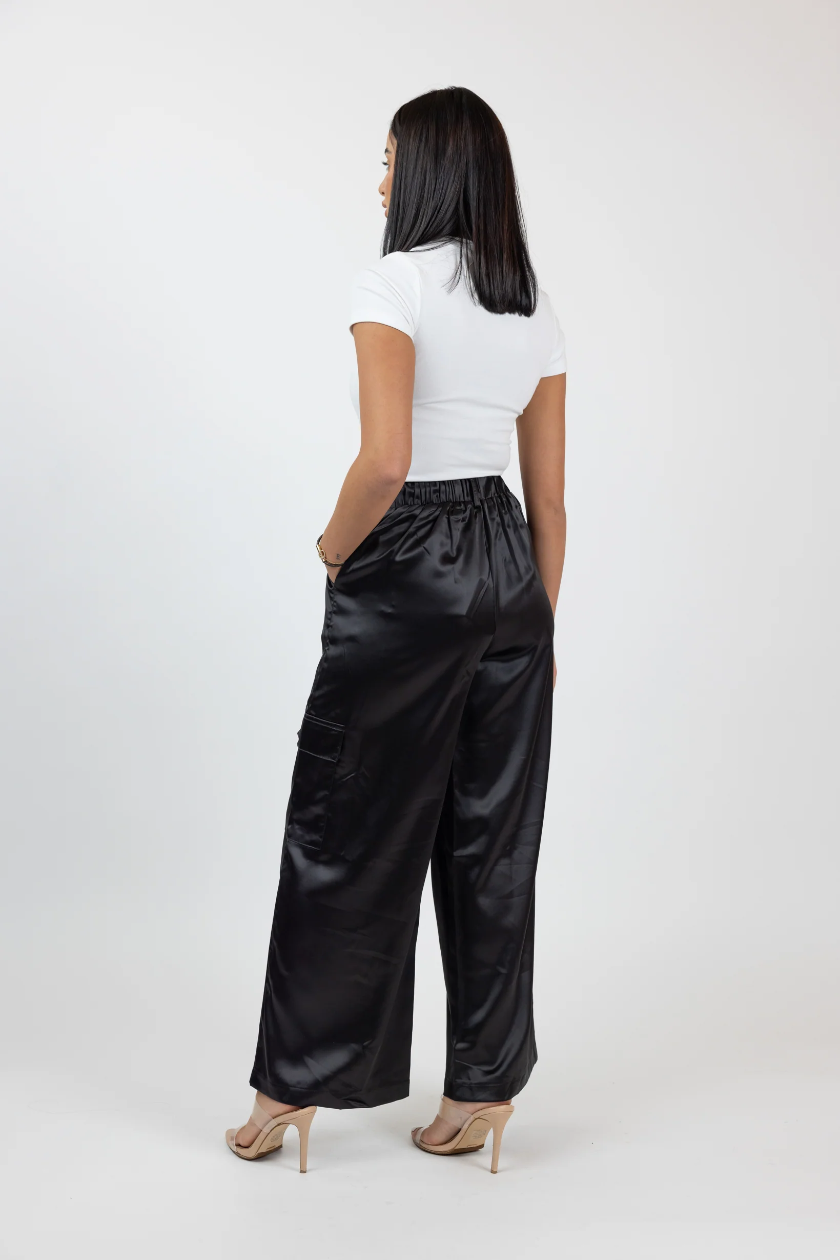 Satin Cargo Pants - Image 6