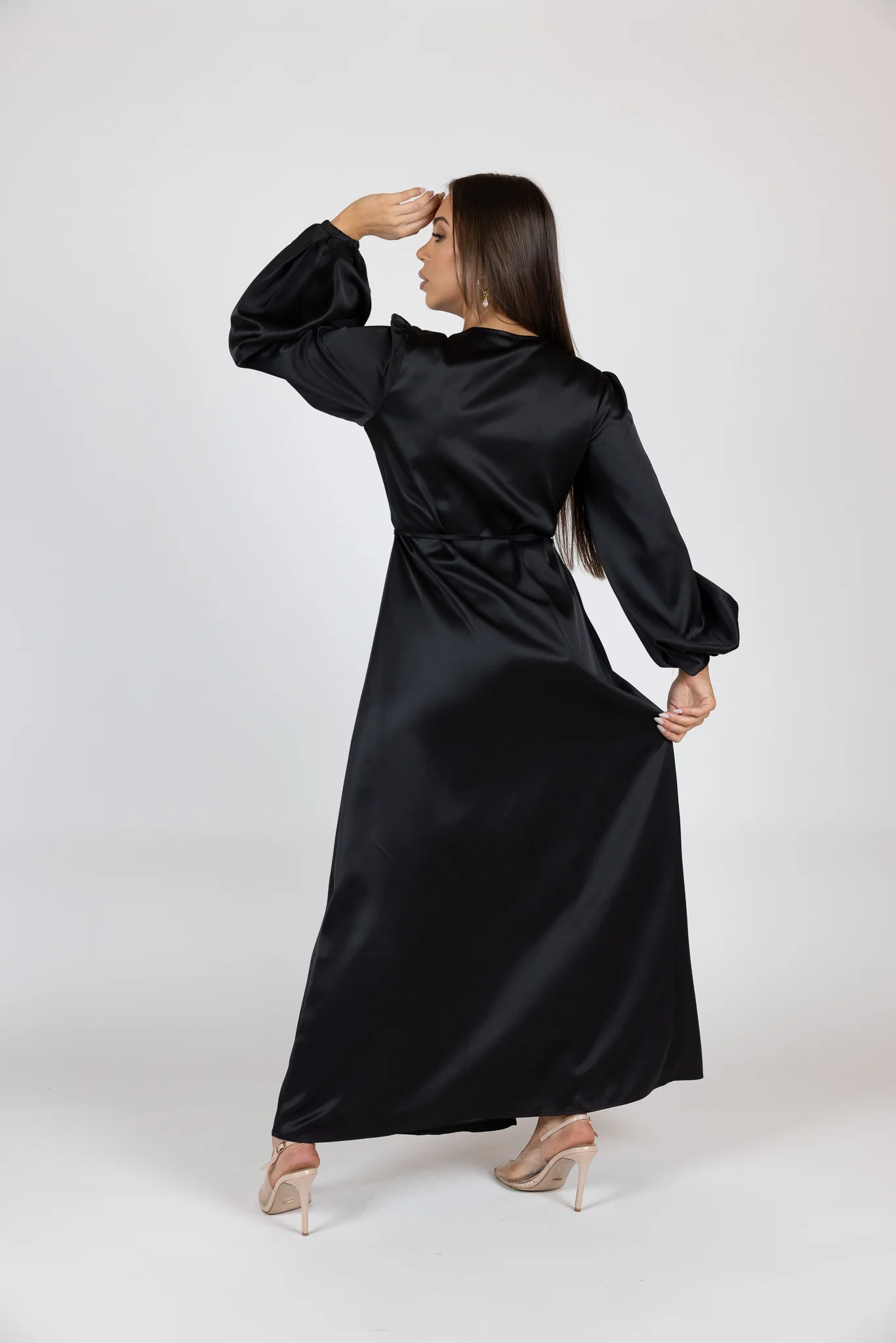 Satin Love Wrap Dress - Image 20