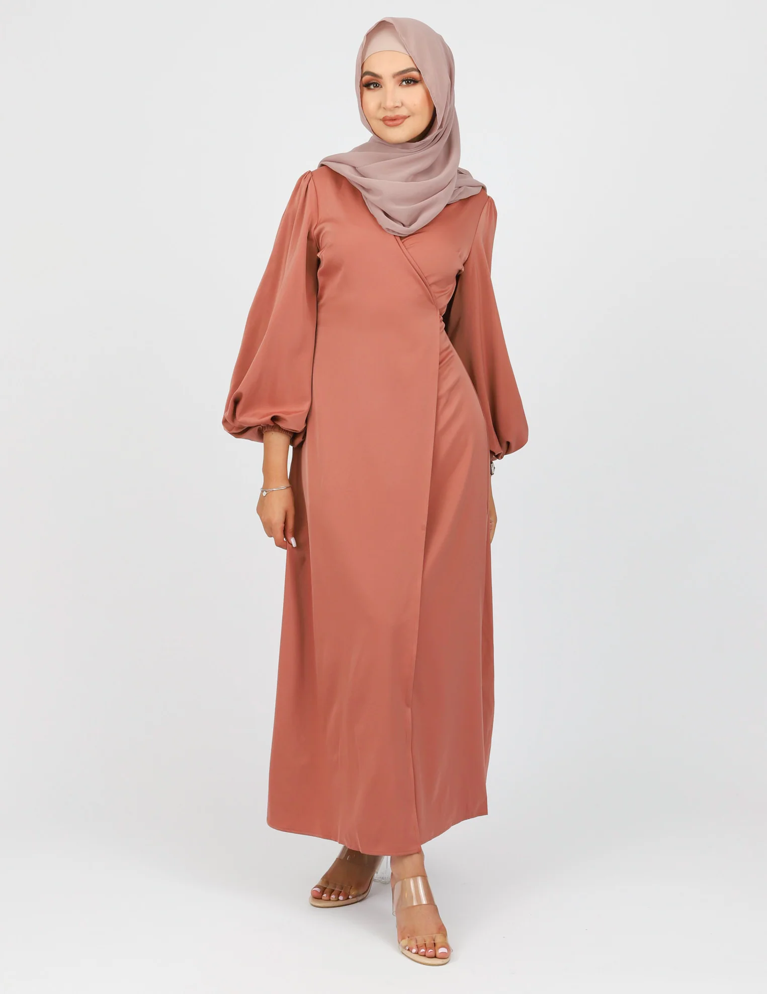 Satin Love Wrap Dress - Image 22