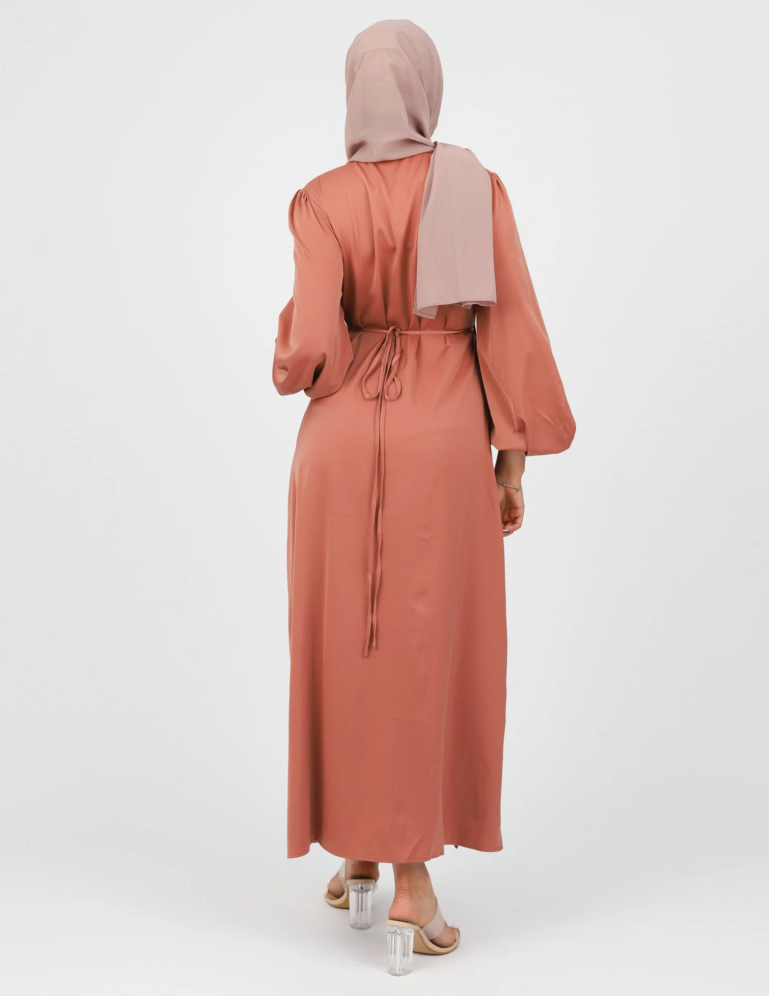 Satin Love Wrap Dress - Image 23