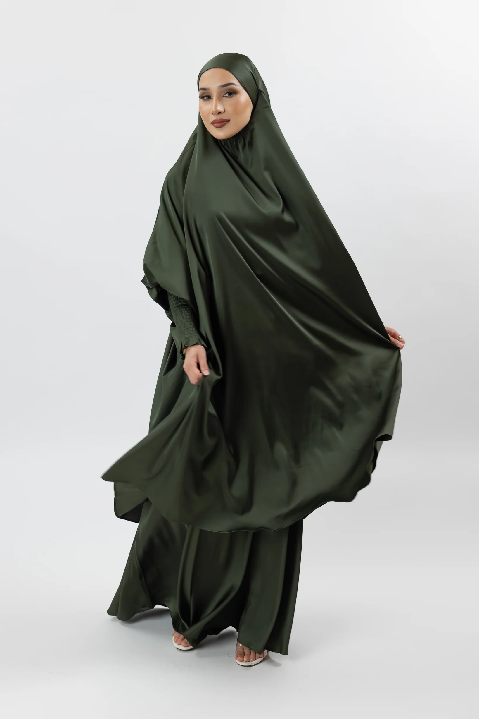Satin Tie Back Jilbab Set - Image 12