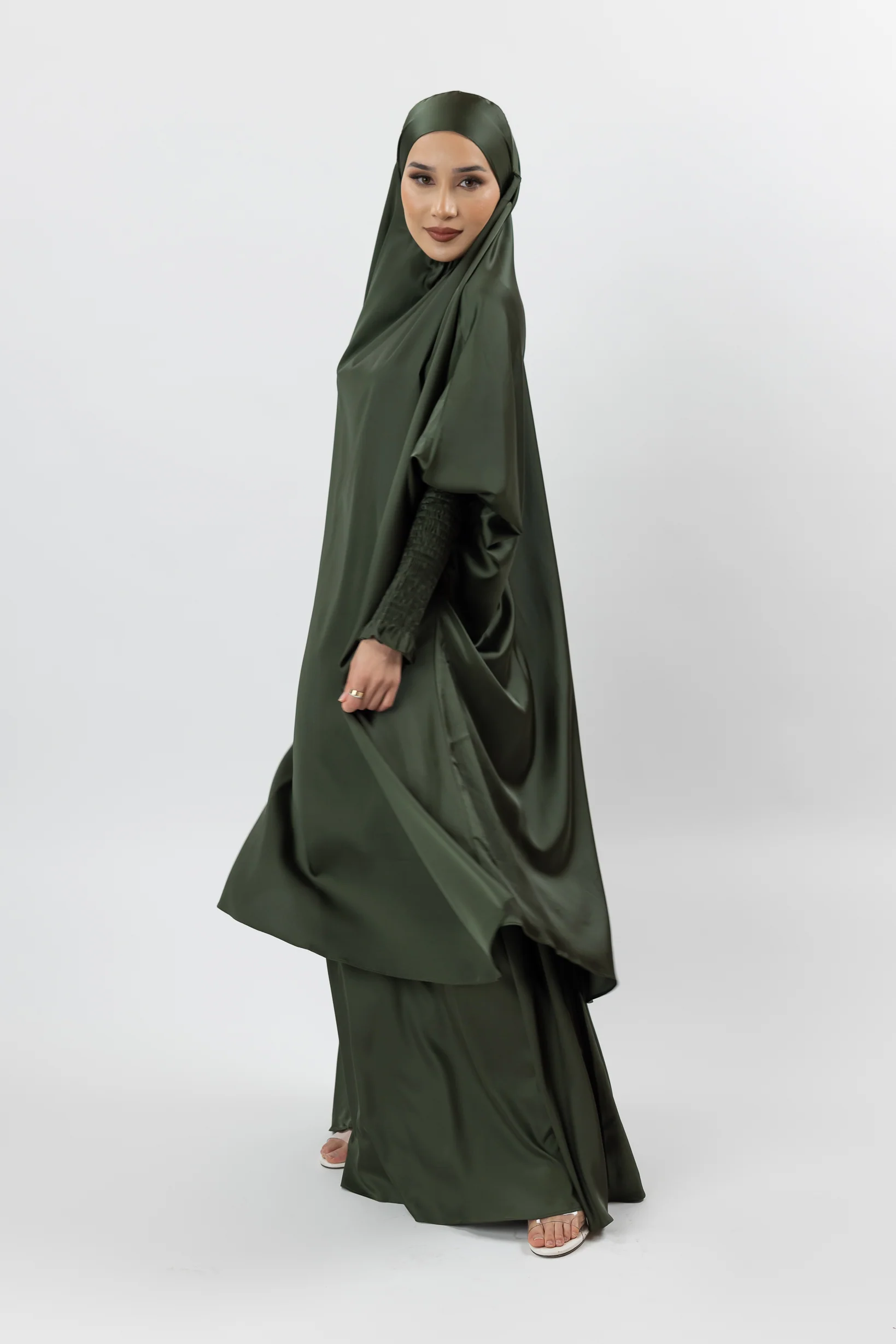 Satin Tie Back Jilbab Set - Image 13