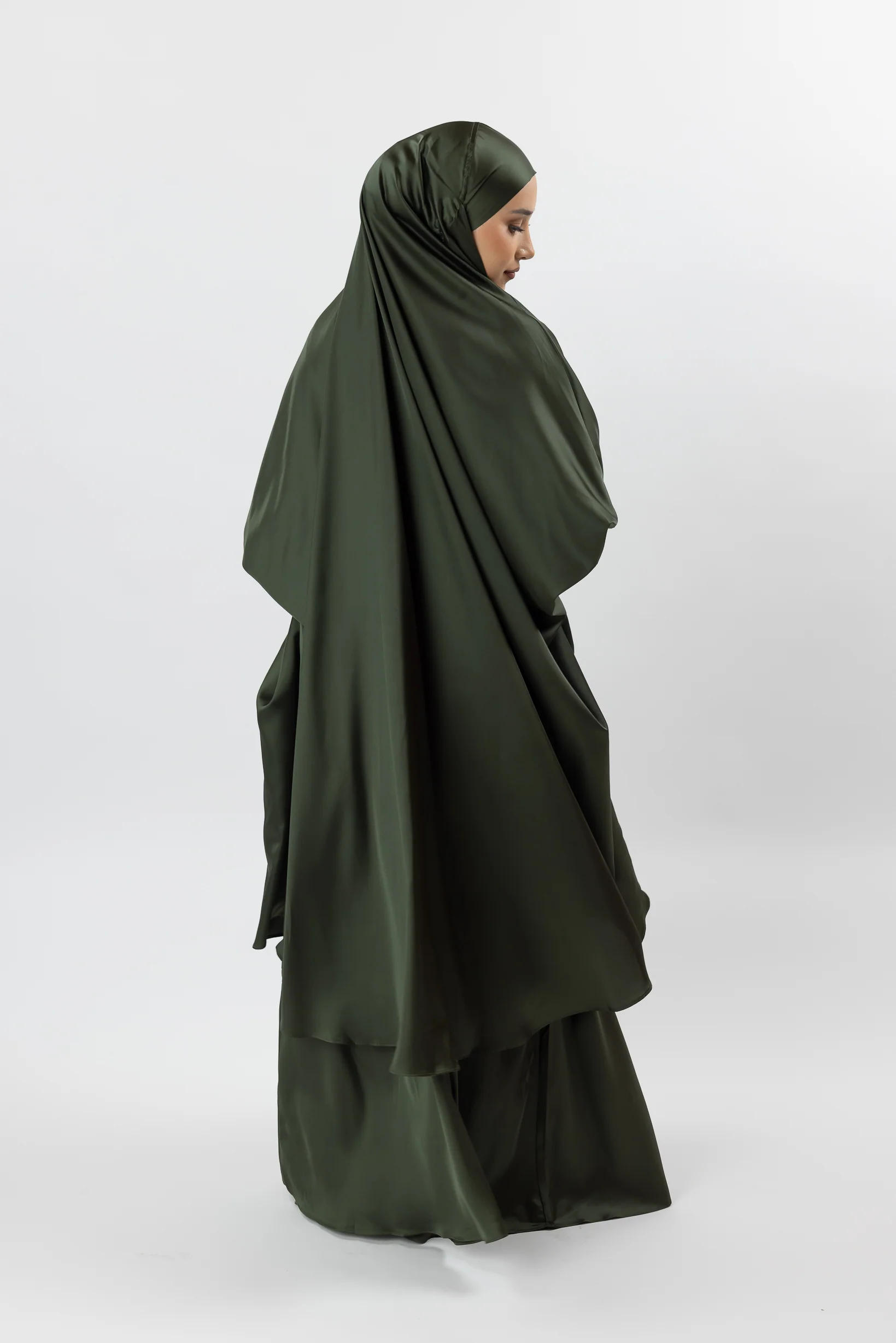 Satin Tie Back Jilbab Set - Image 15