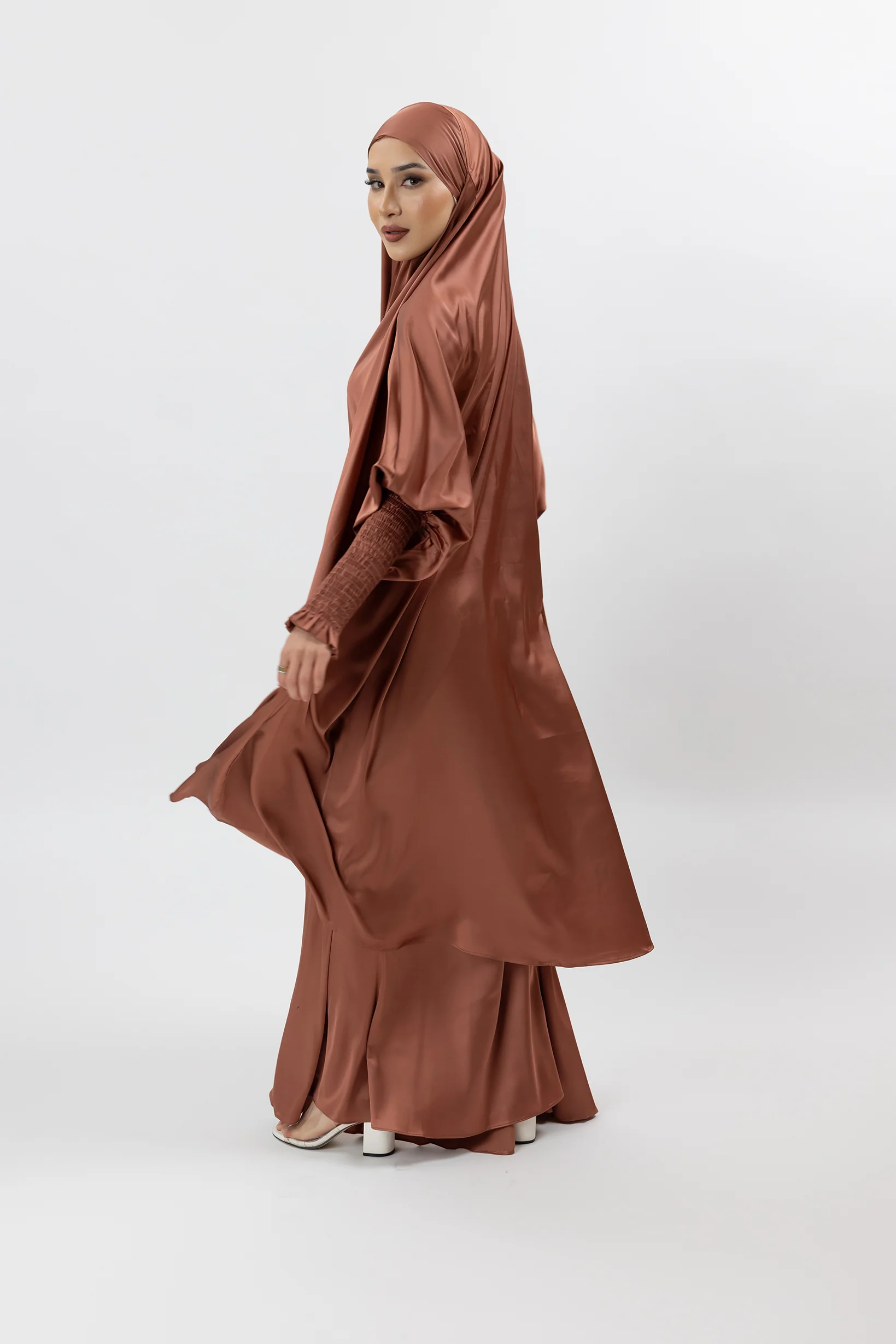 Satin Tie Back Jilbab Set - Image 18