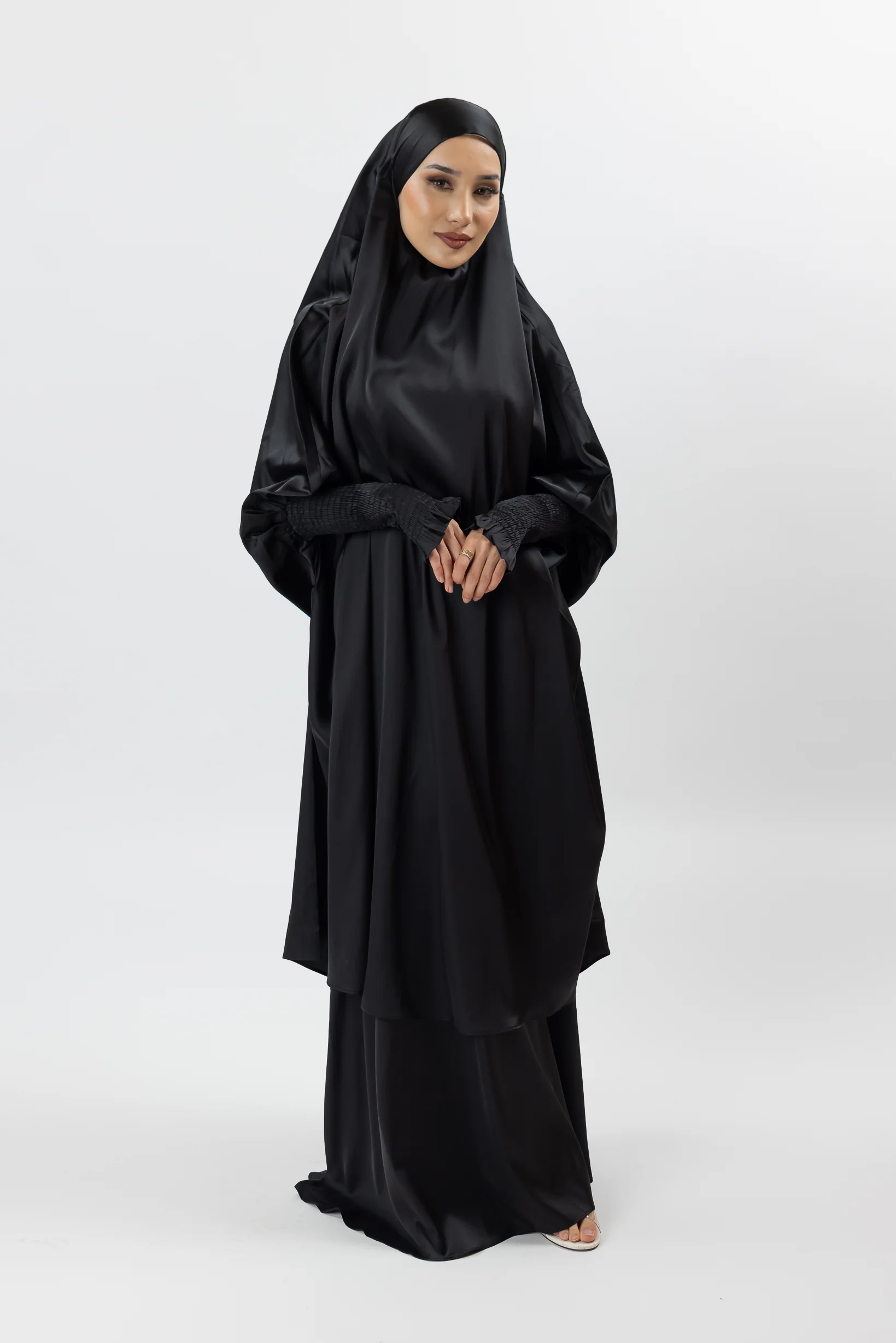 Satin Tie Back Jilbab Set - Image 6