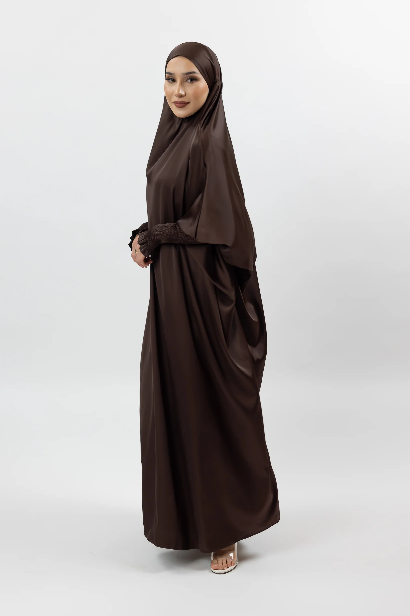Satin Tie Back Maxi Jilbab - Image 10